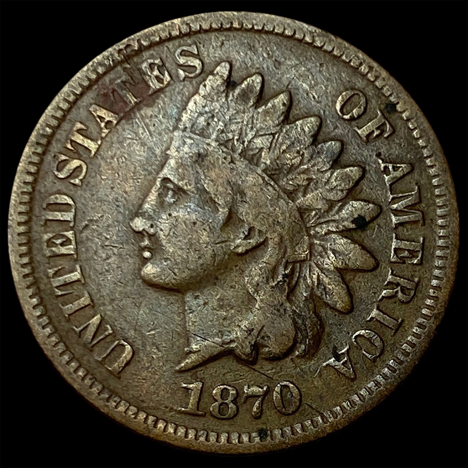 1870 Indian Head Cent NEARLY UNCIRCULATED: 1870 Indian Head Cent NEARLY UNCIRCULATED