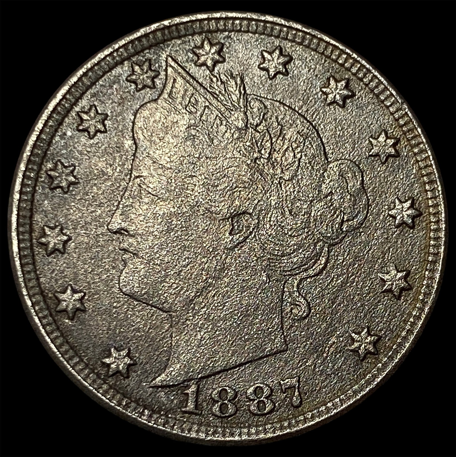 1887 Liberty Head Nickel NICELY CIRCULATED: 1887 Liberty Head Nickel NICELY CIRCULATED