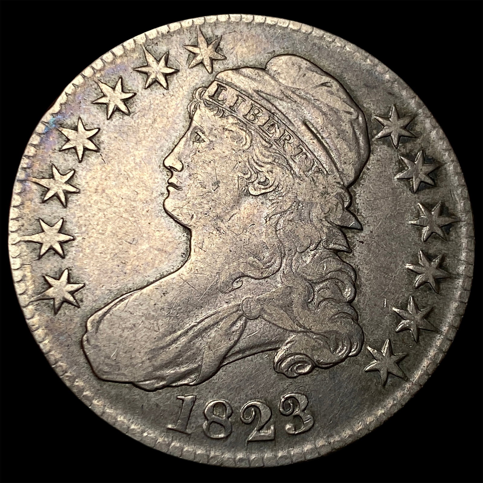 1823 Capped Bust Half Dollar LIGHTLY CIRCULATED: 1823 Capped Bust Half Dollar LIGHTLY CIRCULATED