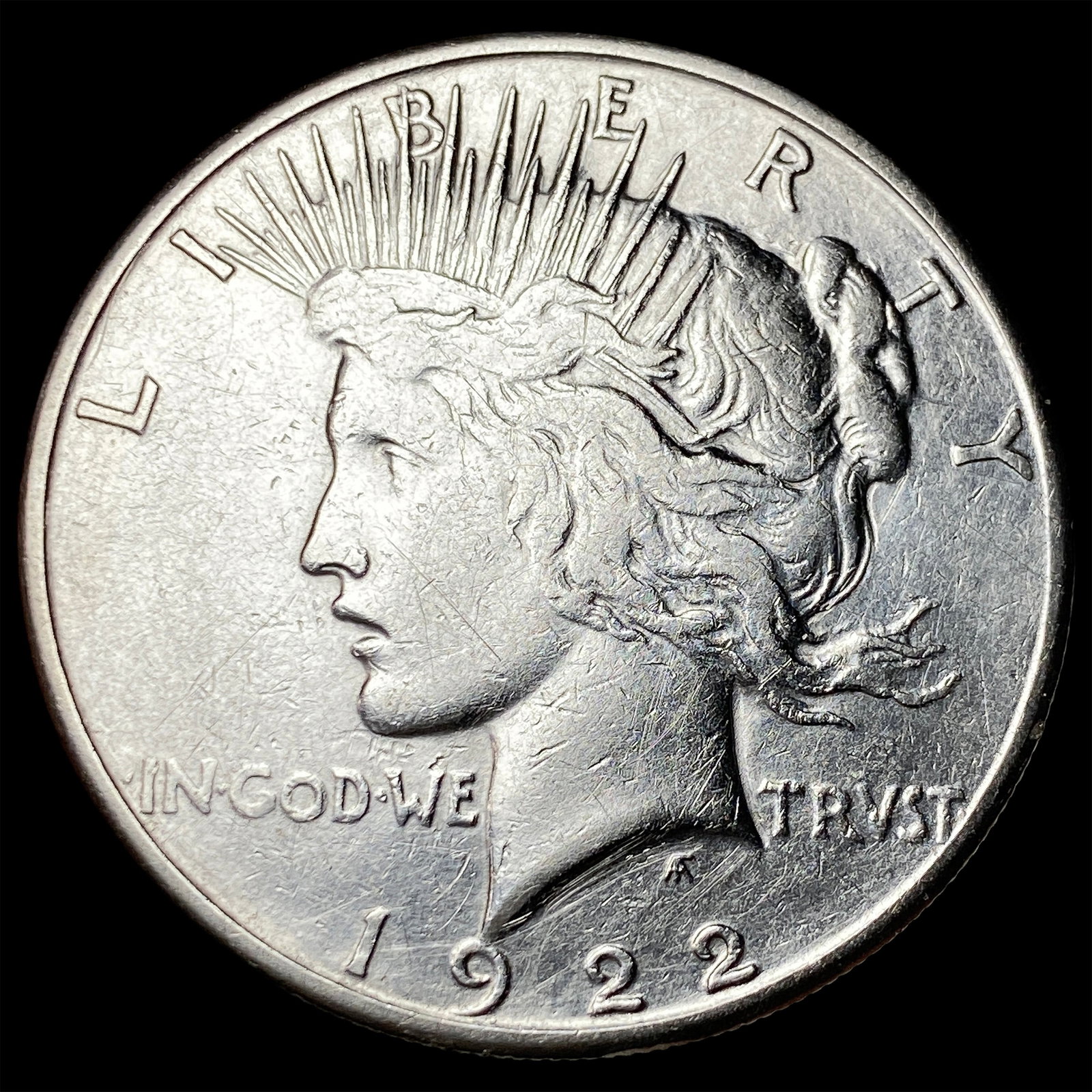 1922-S Silver Peace Dollar CLOSELY UNCIRCULATED: 1922-S Silver Peace Dollar CLOSELY UNCIRCULATED