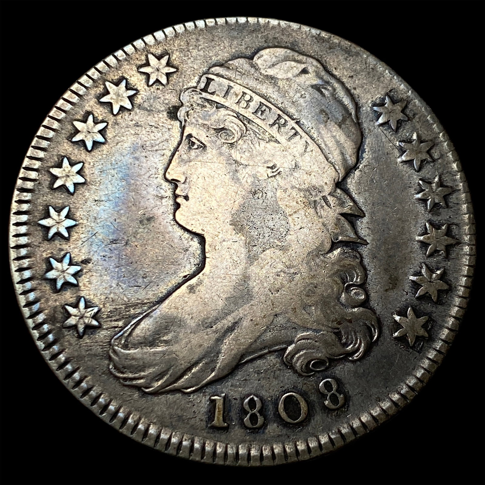 1808 Silver Capped Bust Half Dollar LIGHTLY CIRCULATED (1 of 2)