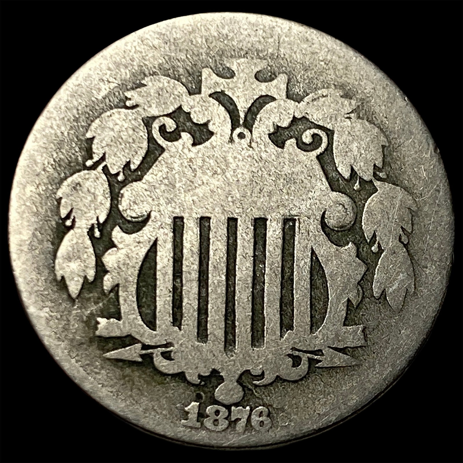 1876 Shield Nickel NICELY CIRCULATED: 1876 Shield Nickel NICELY CIRCULATED