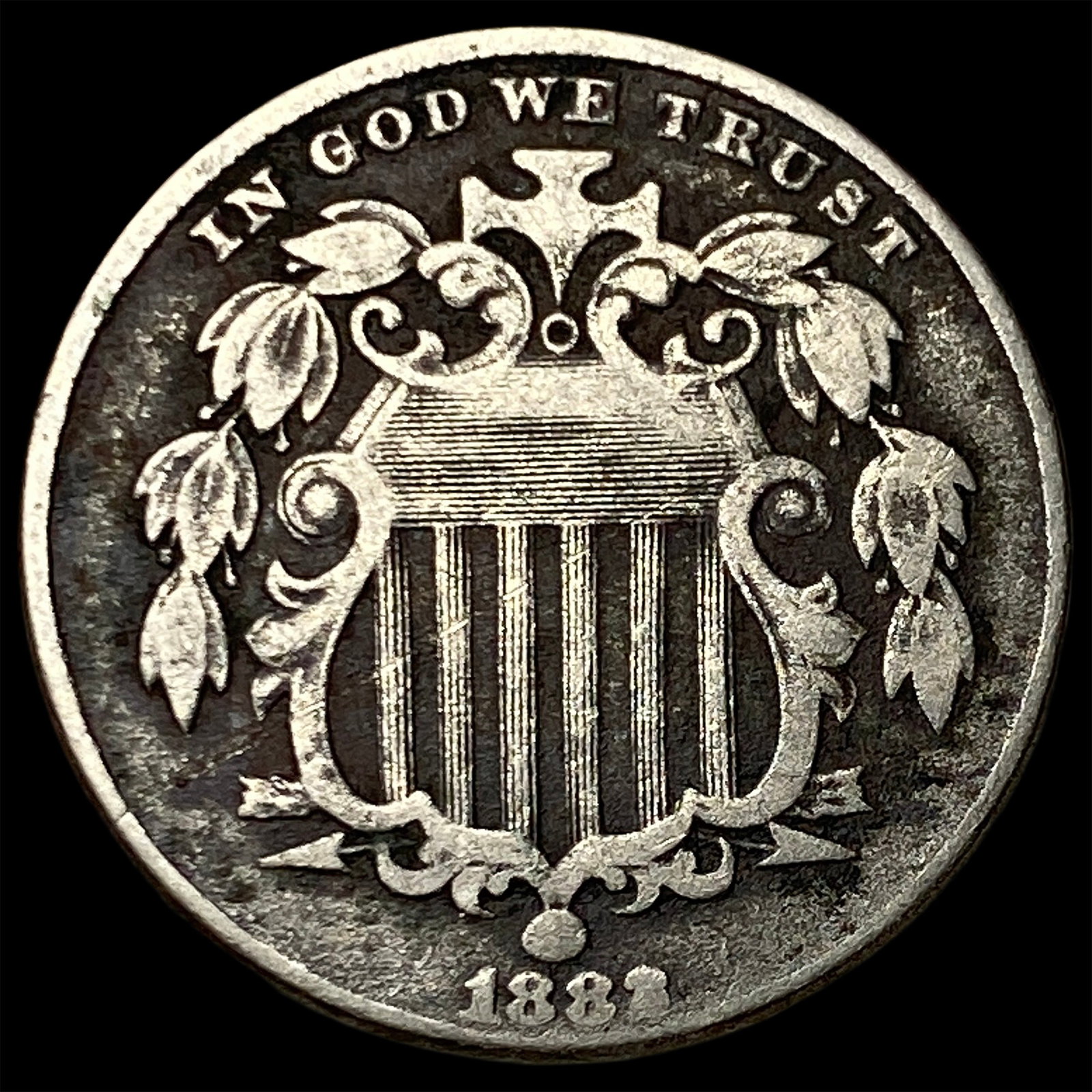 1882 Shield Nickel NEARLY UNCIRCULATED (1 of 2)