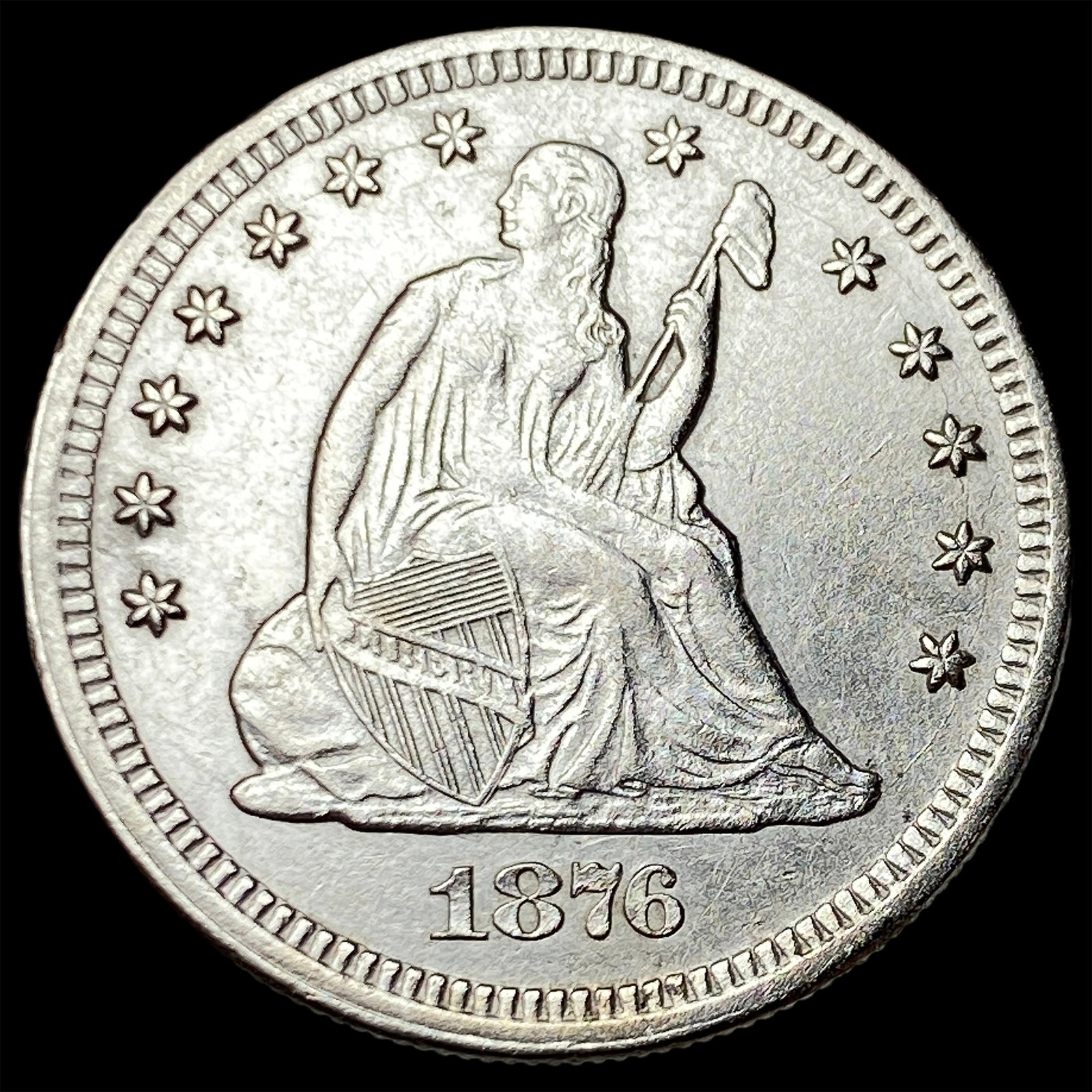 1876-CC Silver Quarter Dollar CHOICE BU: 1876-CC Silver Quarter Dollar CHOICE BU