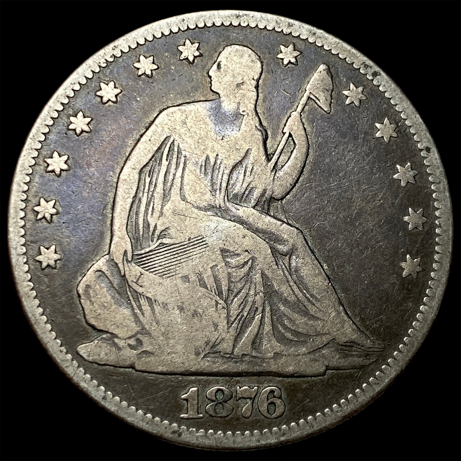 1876 Seated Liberty Half Dollar LIGHTLY CIRCULATED (1 of 2)