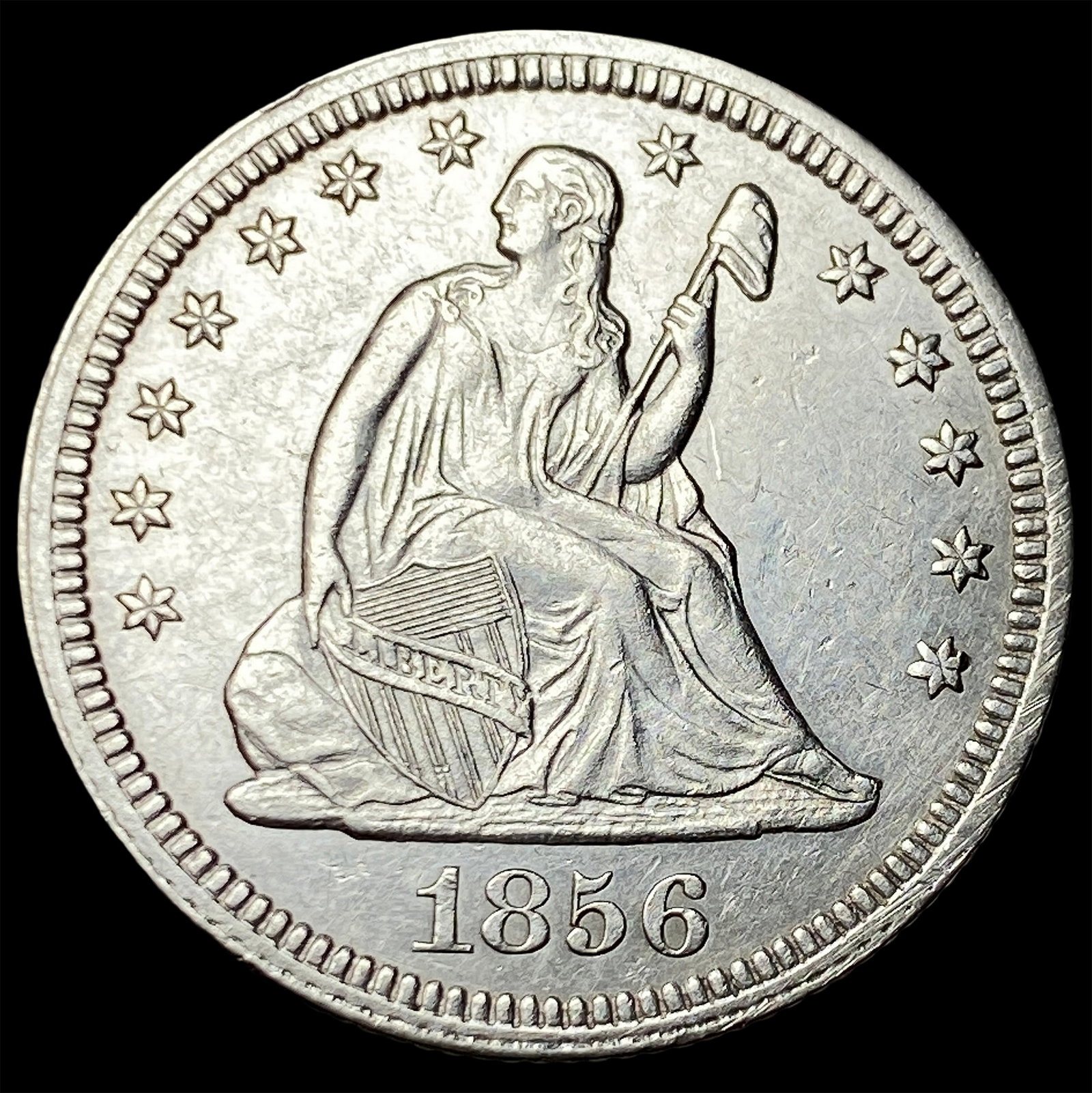 1856 Seated Liberty Quarter UNCIRCULATED (1 of 2)