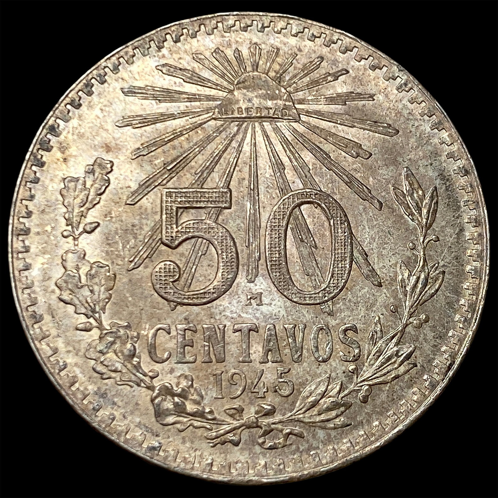 1945 Mexico Silver 50 Centavos M UNCIRCULATED (1 of 2)