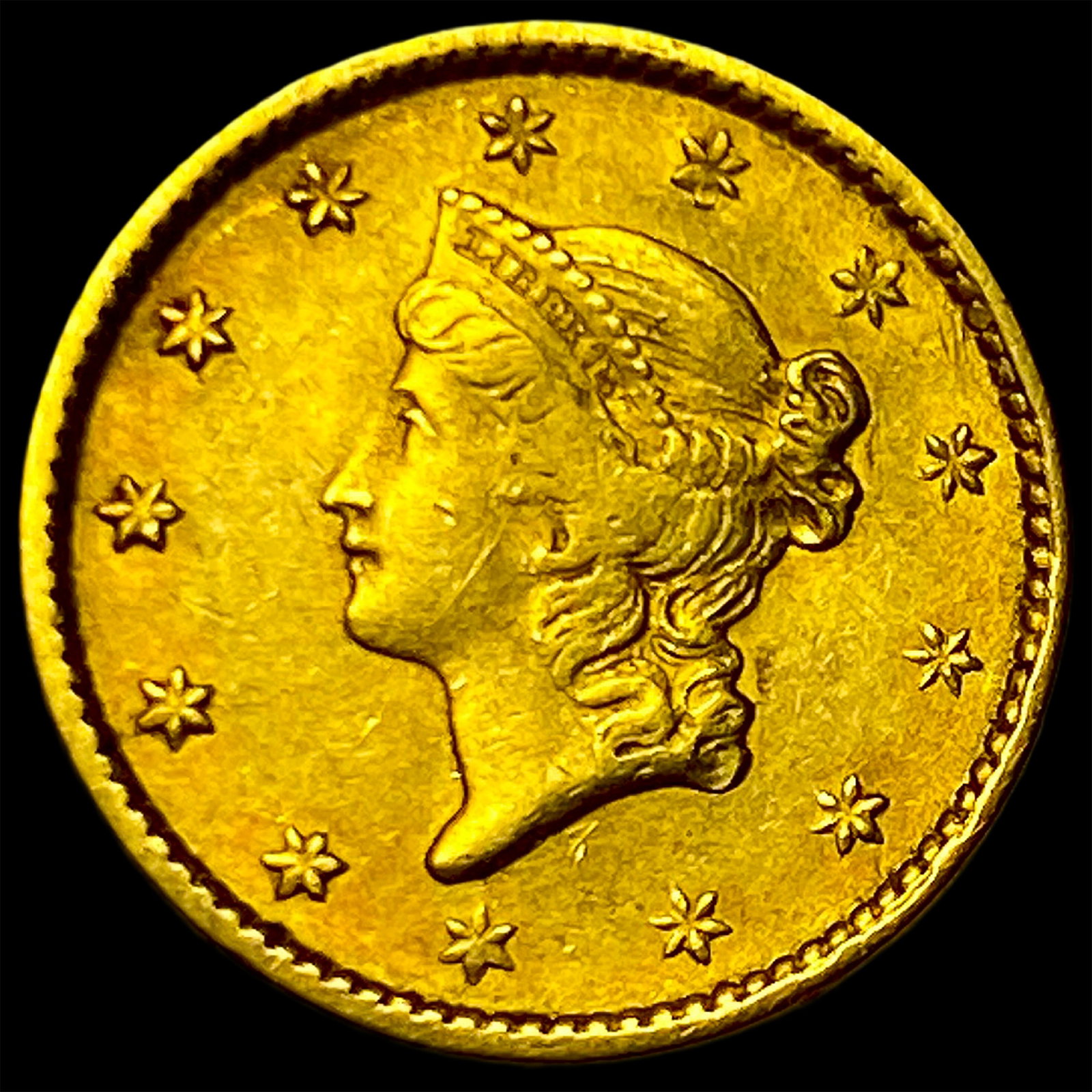 1851 Gold $1 Type 1 CLOSELY UNCIRCULATED: 1851 Gold $1 Type 1 CLOSELY UNCIRCULATED