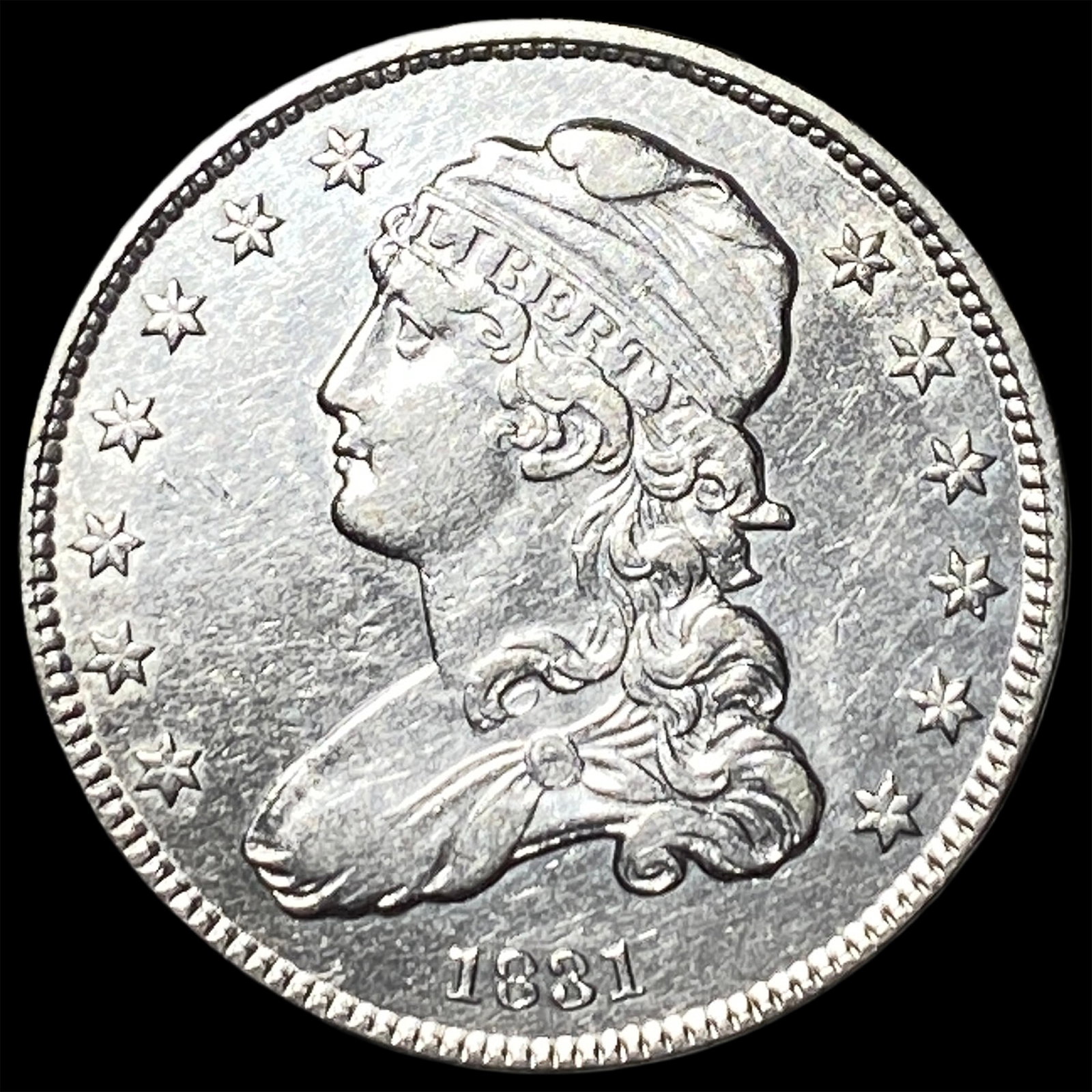 1831 Capped Bust Silver Quarter UNCIRCULATED (1 of 2)