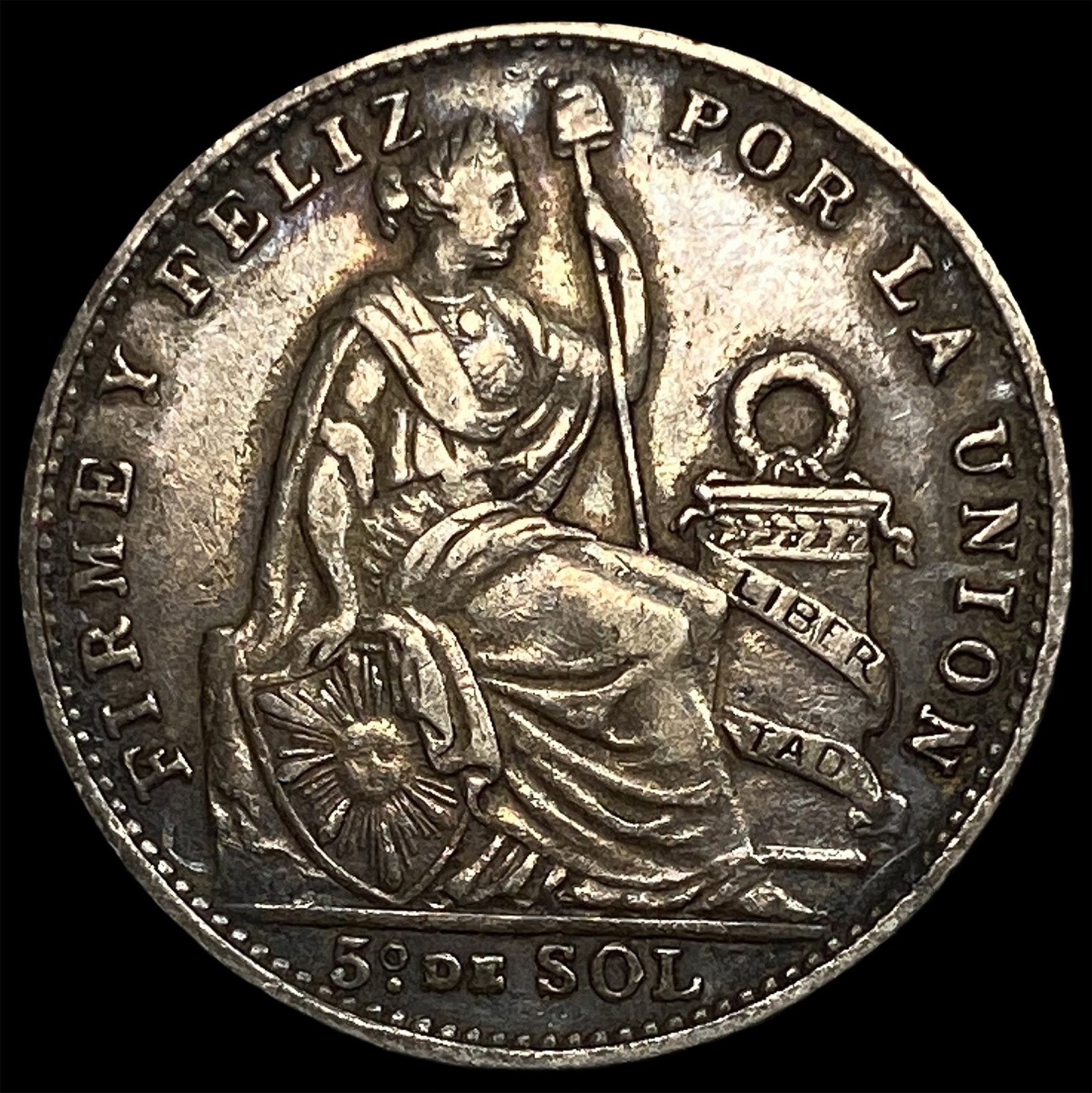 1914 FG Peru Silver 1/5 Sol (1 of 2)
