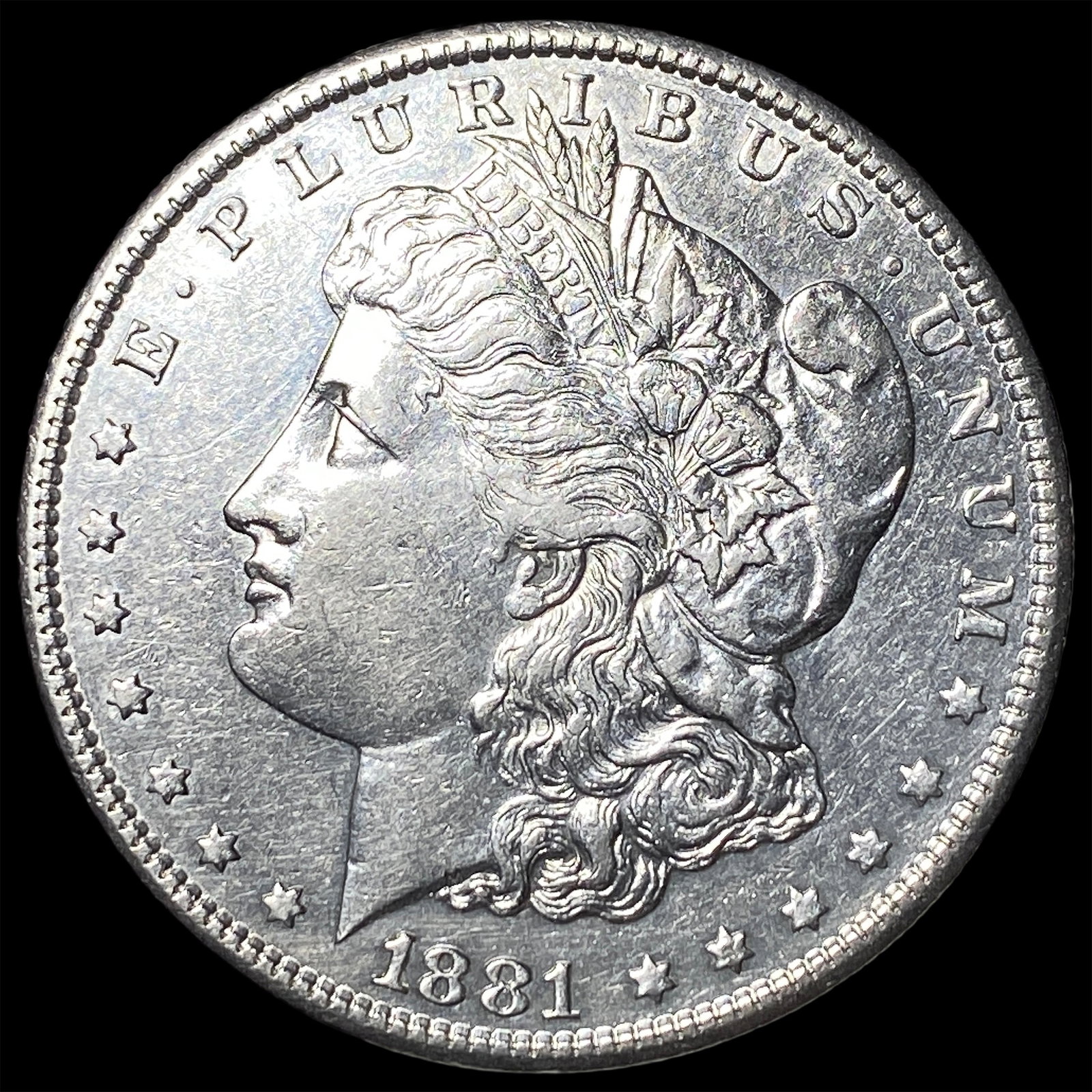 1881-S Silver Morgan Dollar CLOSELY UNCIRCULATED: 1881-S Silver Morgan Dollar CLOSELY UNCIRCULATED