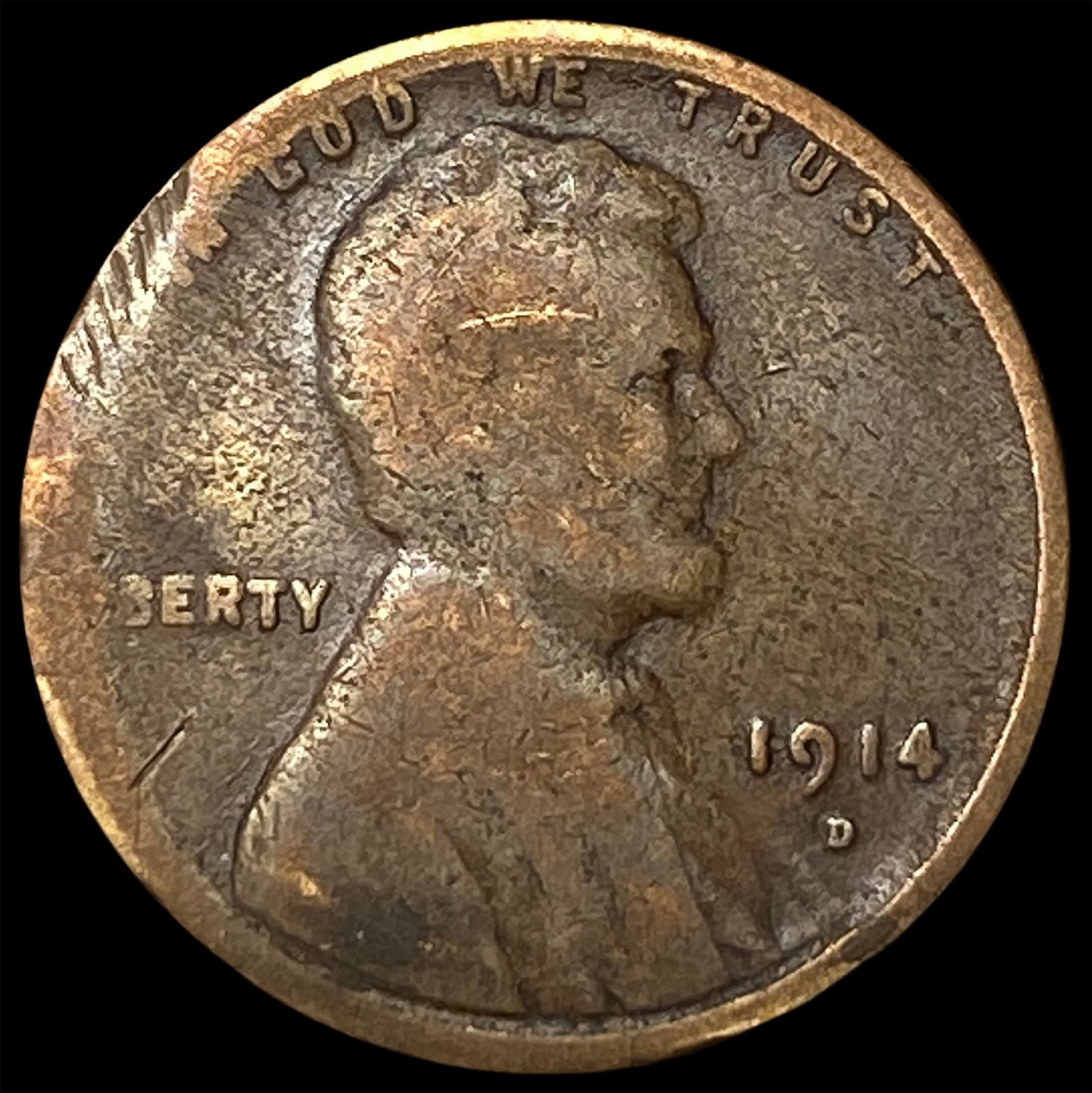 1914-D Lincoln Wheat Cent LIGHTLY CIRCULATED: 1914-D Lincoln Wheat Cent LIGHTLY CIRCULATED