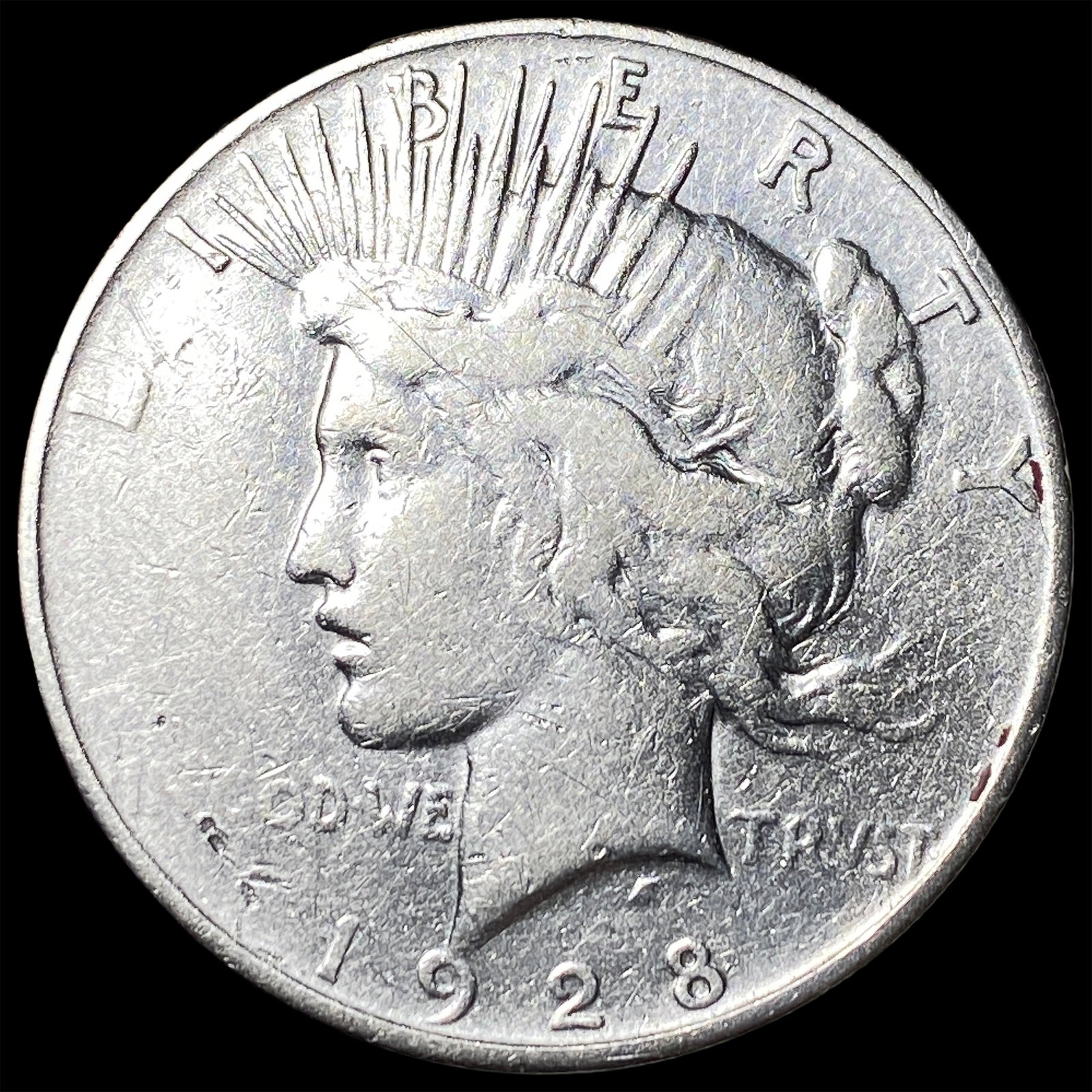 1928-S Peace Silver Dollar LIGHTLY CIRCULATED: 1928-S Peace Silver Dollar LIGHTLY CIRCULATED
