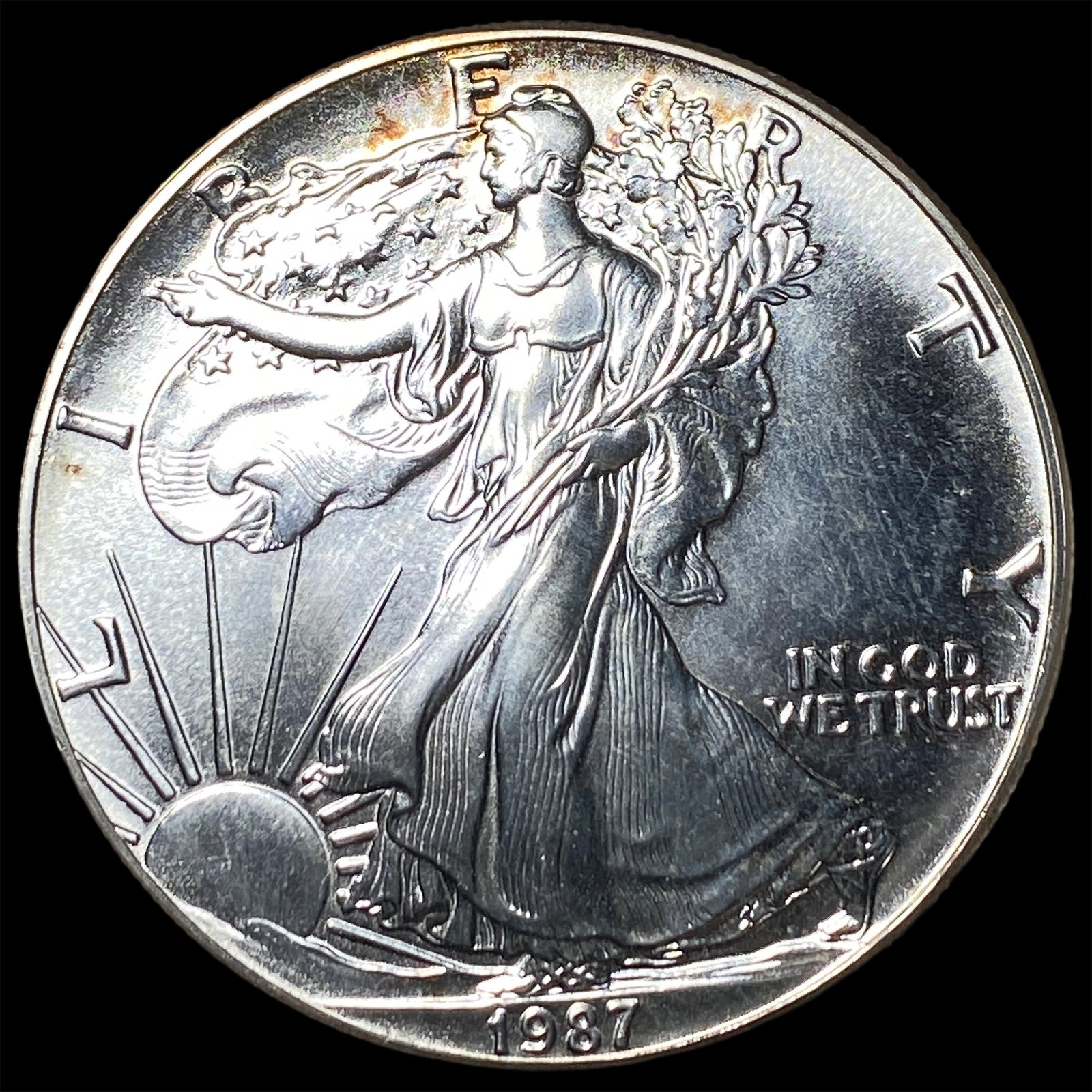 1987 Silver American Eagle $1 GEM BU: 1987 Silver American Eagle $1 GEM BU