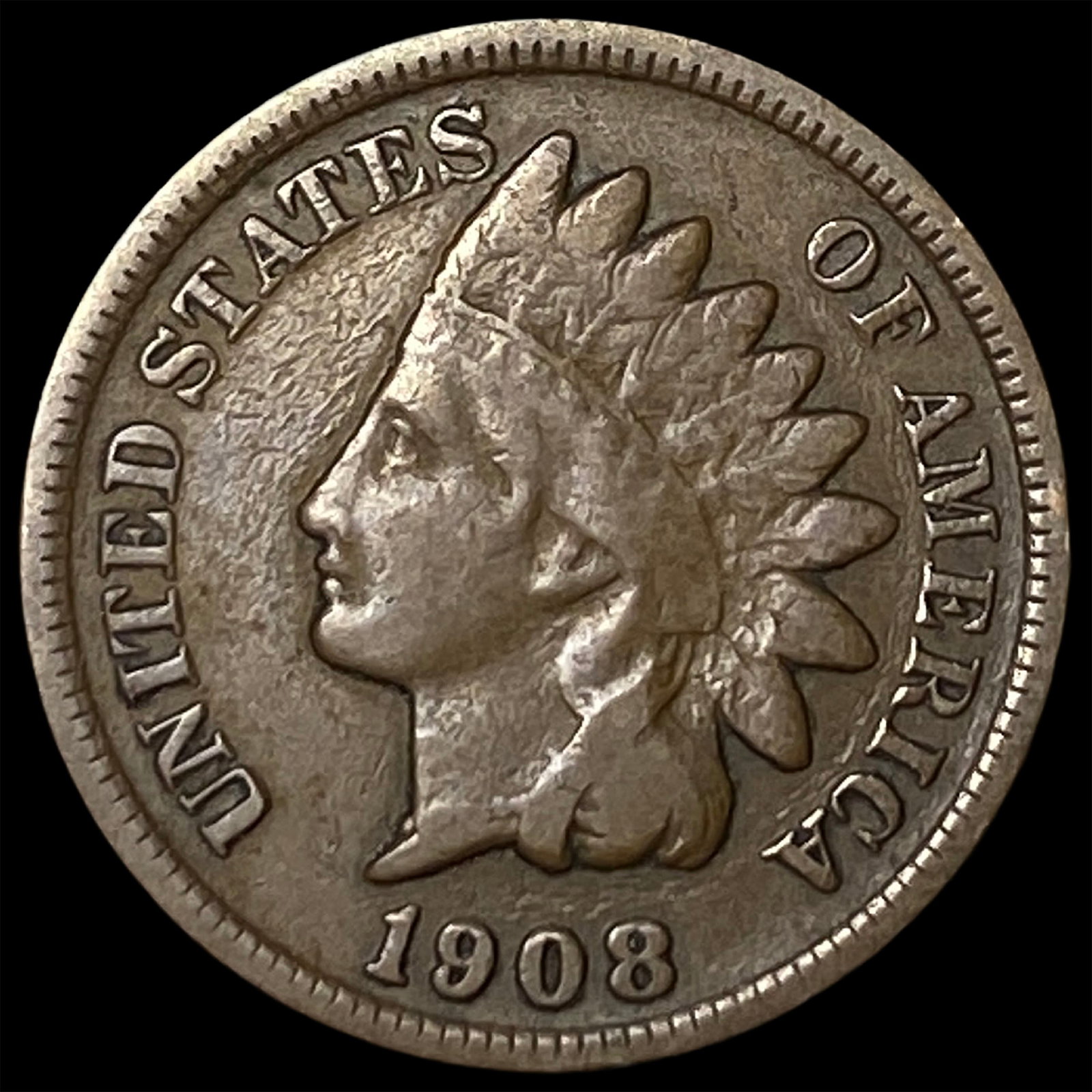 1908-S Indian Head Cent NICELY CIRCULATED: 1908-S Indian Head Cent NICELY CIRCULATED