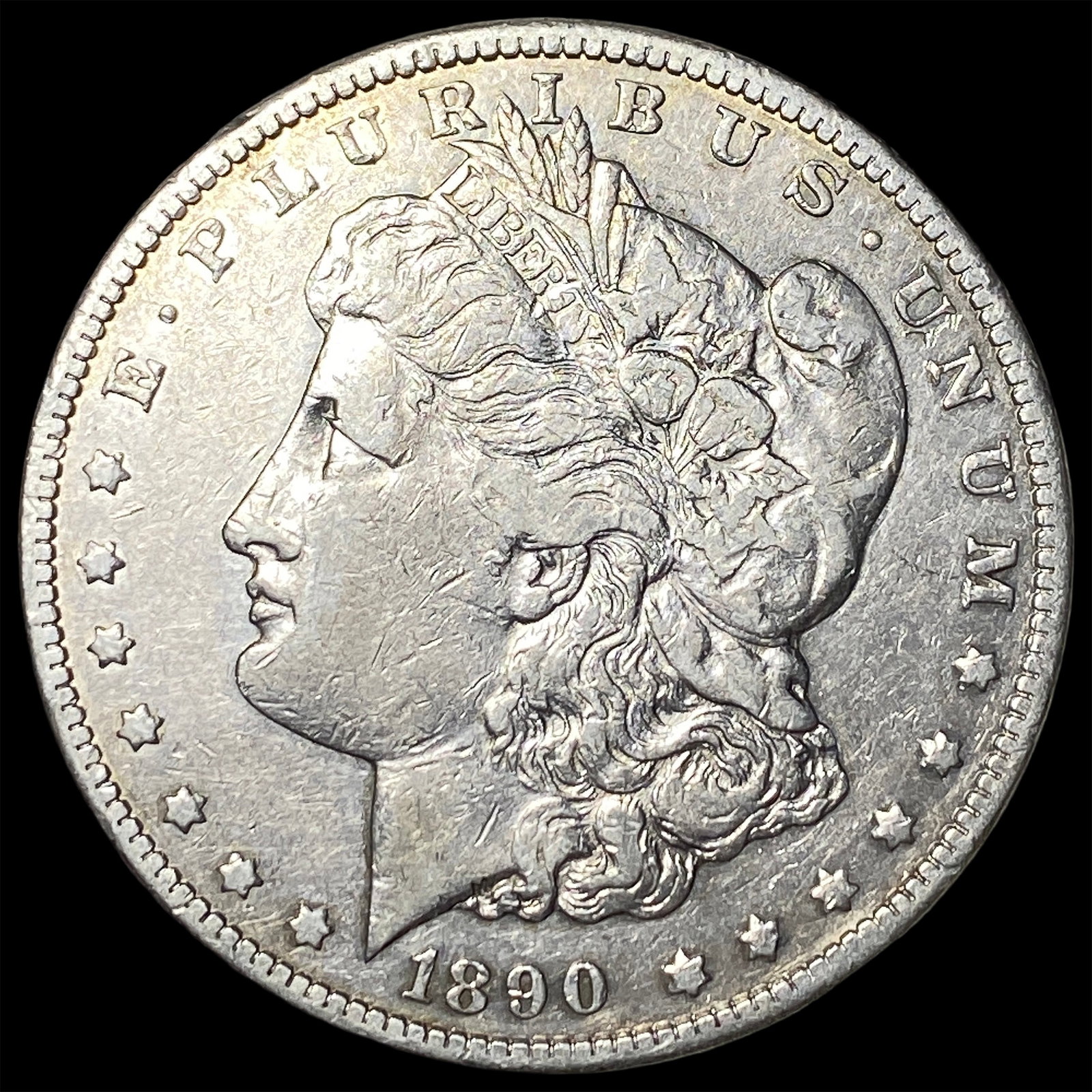 1890-CC Silver Morgan Dollar CLOSELY UNCIRCULATED: 1890-CC Silver Morgan Dollar CLOSELY UNCIRCULATED
