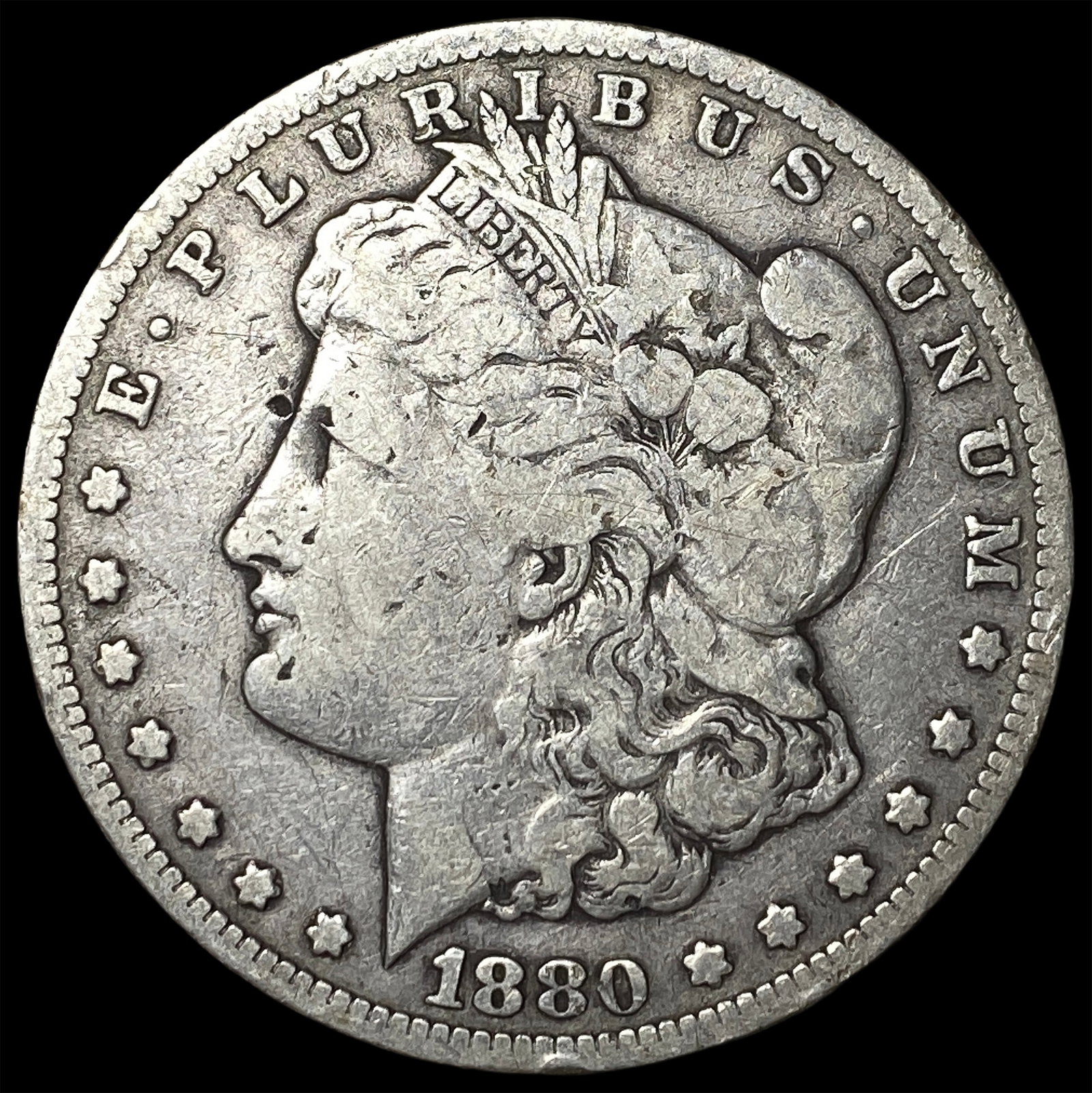 1880-CC Silver Morgan Dollar LIGHTLY CIRCULATED: 1880-CC Silver Morgan Dollar LIGHTLY CIRCULATED