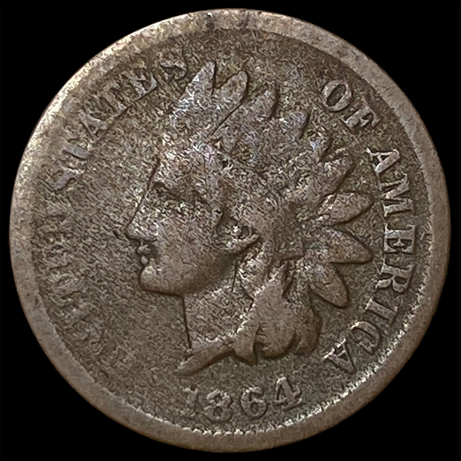 1864 Bronze Indian Head Cent NICELY CIRCULATED (1 of 2)