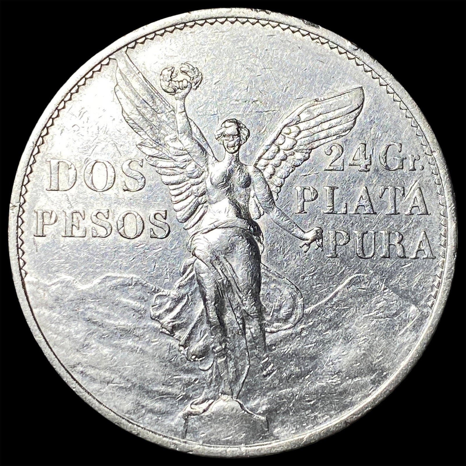 1921 Silver 2 Pesos Mexico CLOSELY UNCIRCULATED (1 of 2)