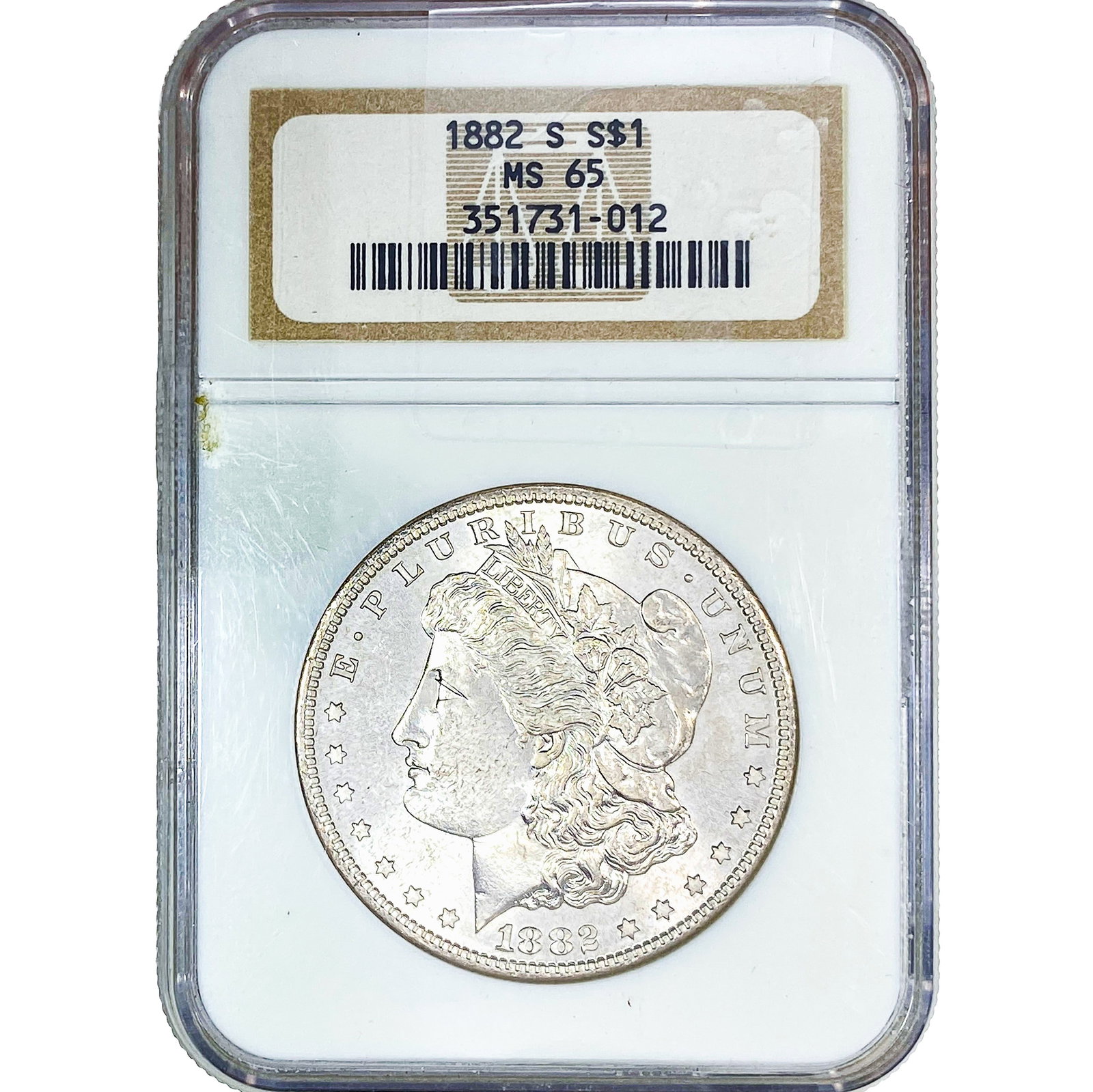 1882-S Morgan Silver Dollar NGC MS65: 1882-S Morgan Silver Dollar NGC MS65