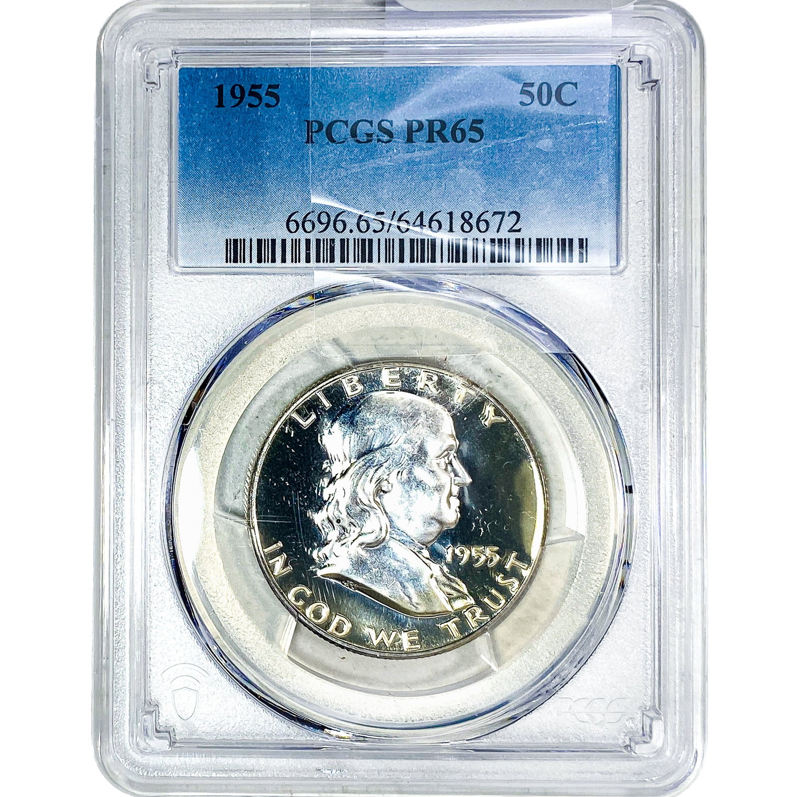 1955 Franklin Half Dollar PCGS PR65: 1955 Franklin Half Dollar PCGS PR65