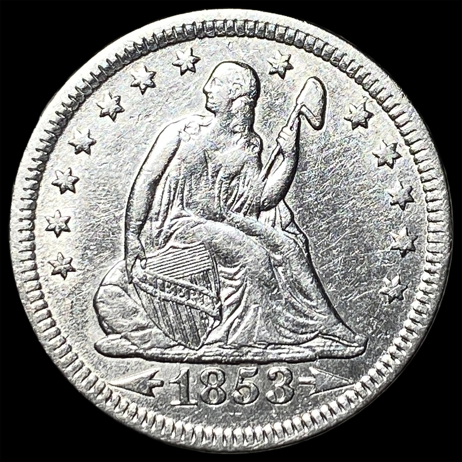 1853 Arrows Seated Liberty Quarter UNCIRCULATED: 1853 Arrows Seated Liberty Quarter UNCIRCULATED