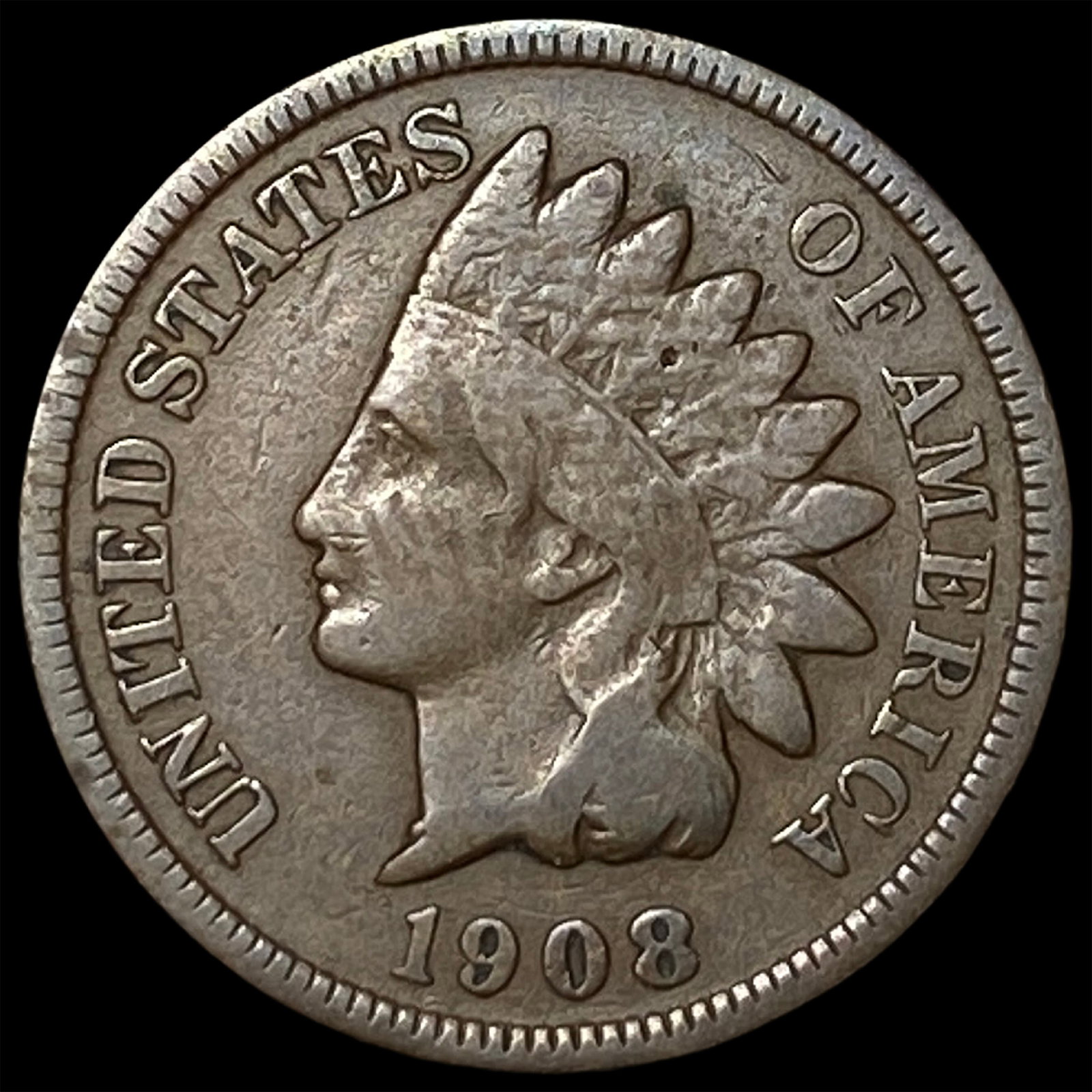 1908-S Indian Head Cent LIGHTLY CIRCULATED (1 of 2)