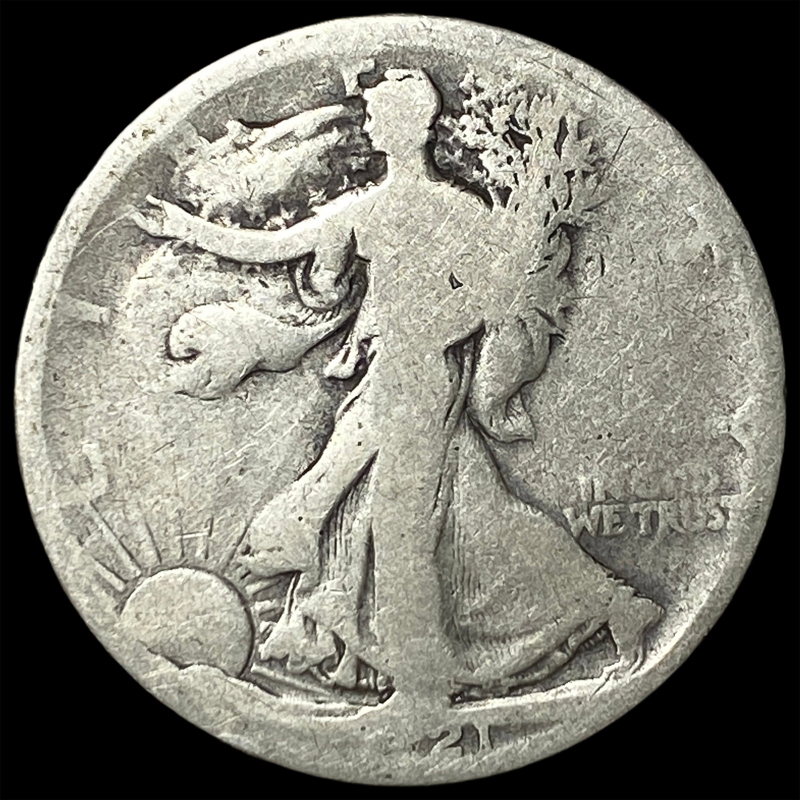 Walking Liberty Half Dollar 1917. NICELY CIRCULATED: Walking Liberty Half Dollar 1917. NICELY CIRCULATED