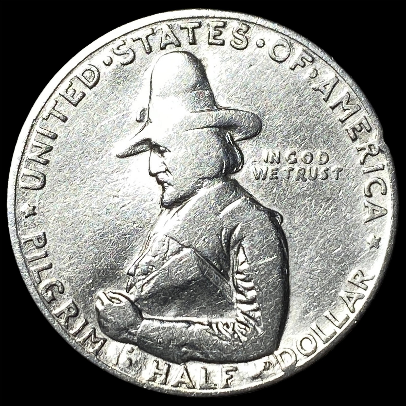 1920 Silver Pilgrim Half Dollar LIGHTLY CIRCULATED: 1920 Silver Pilgrim Half Dollar LIGHTLY CIRCULATED