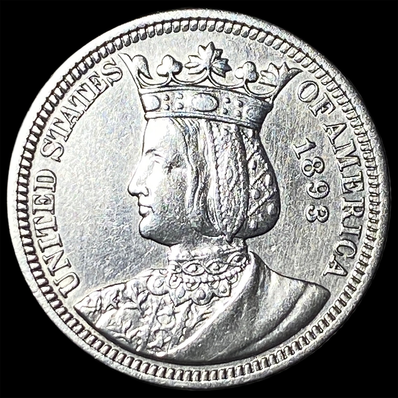 1893 Columbian Exposition Isabella Quarter UNCIRCULATED: 1893 Columbian Exposition Isabella Quarter UNCIRCULATED