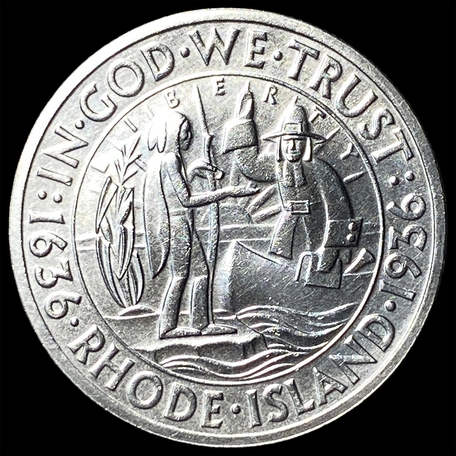 1936 Silver Rhode Island Half Dollar UNCIRCULATED: 1936 Silver Rhode Island Half Dollar UNCIRCULATED