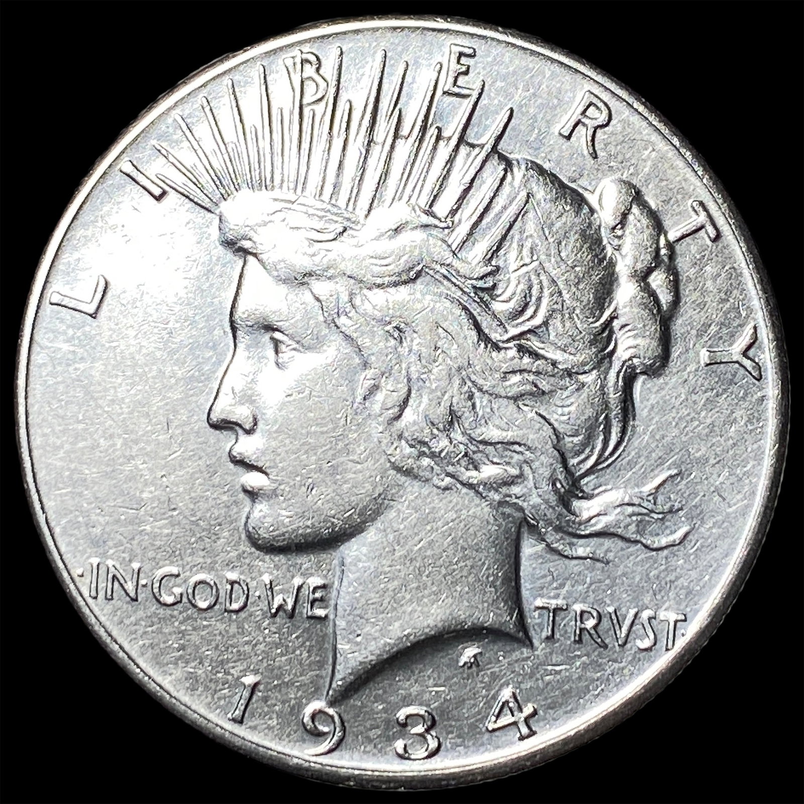 1934-S Silver Peace Dollar CLOSELY UNCIRCULATED: 1934-S Silver Peace Dollar CLOSELY UNCIRCULATED