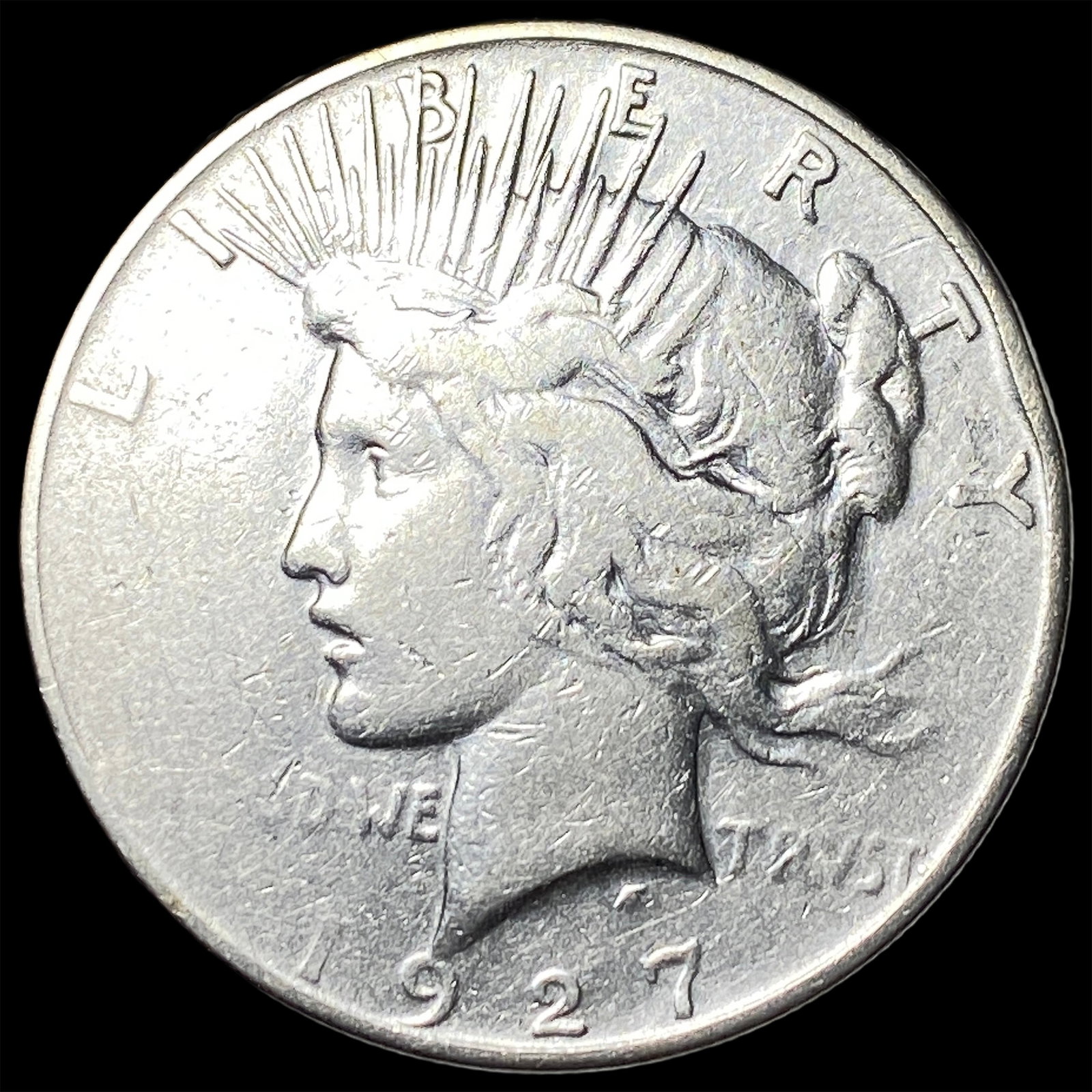 1927-S Peace Silver Dollar LIGHTLY CIRCULATED: 1927-S Peace Silver Dollar LIGHTLY CIRCULATED