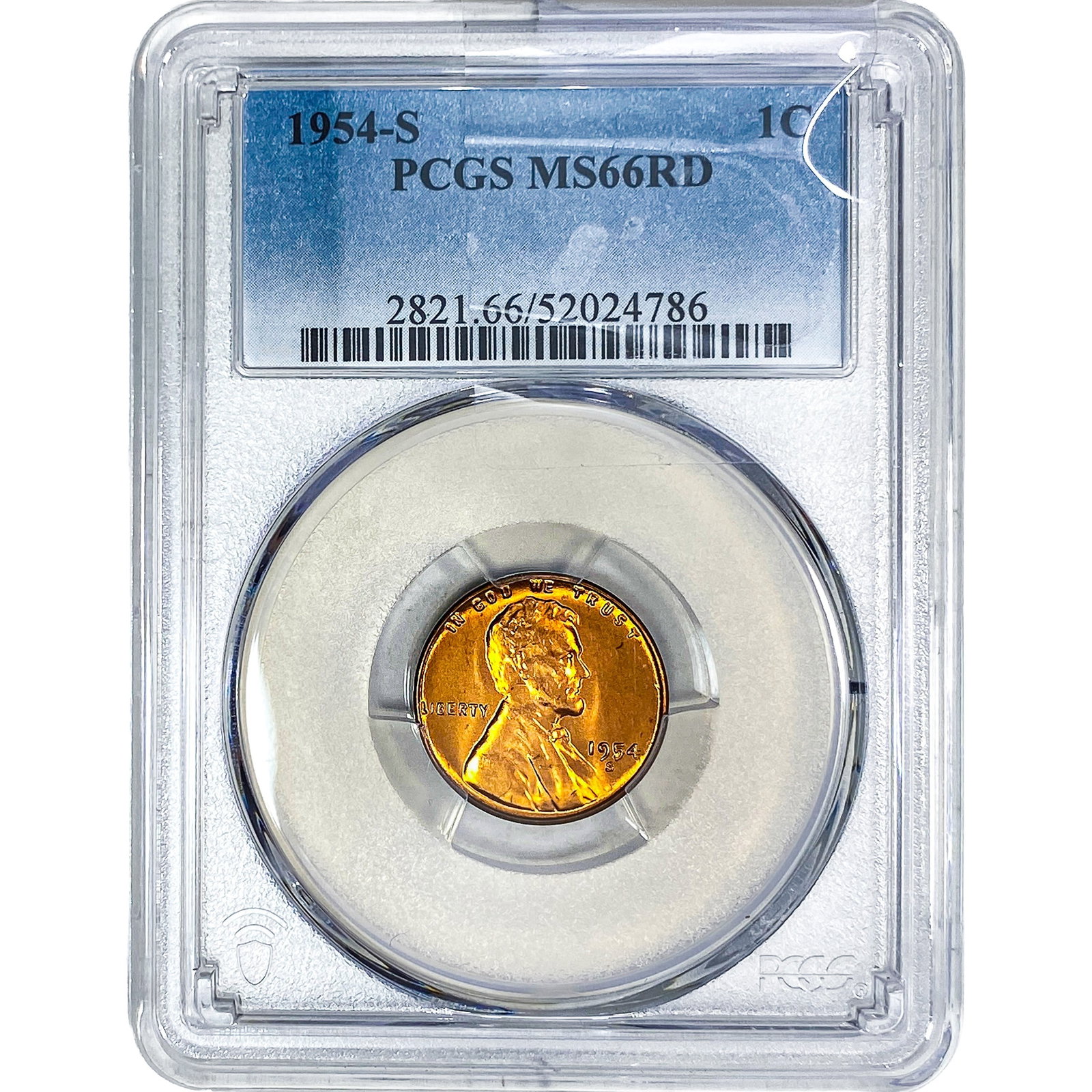 1954-S Wheat Cent PCGS MS66 RD (1 of 2)