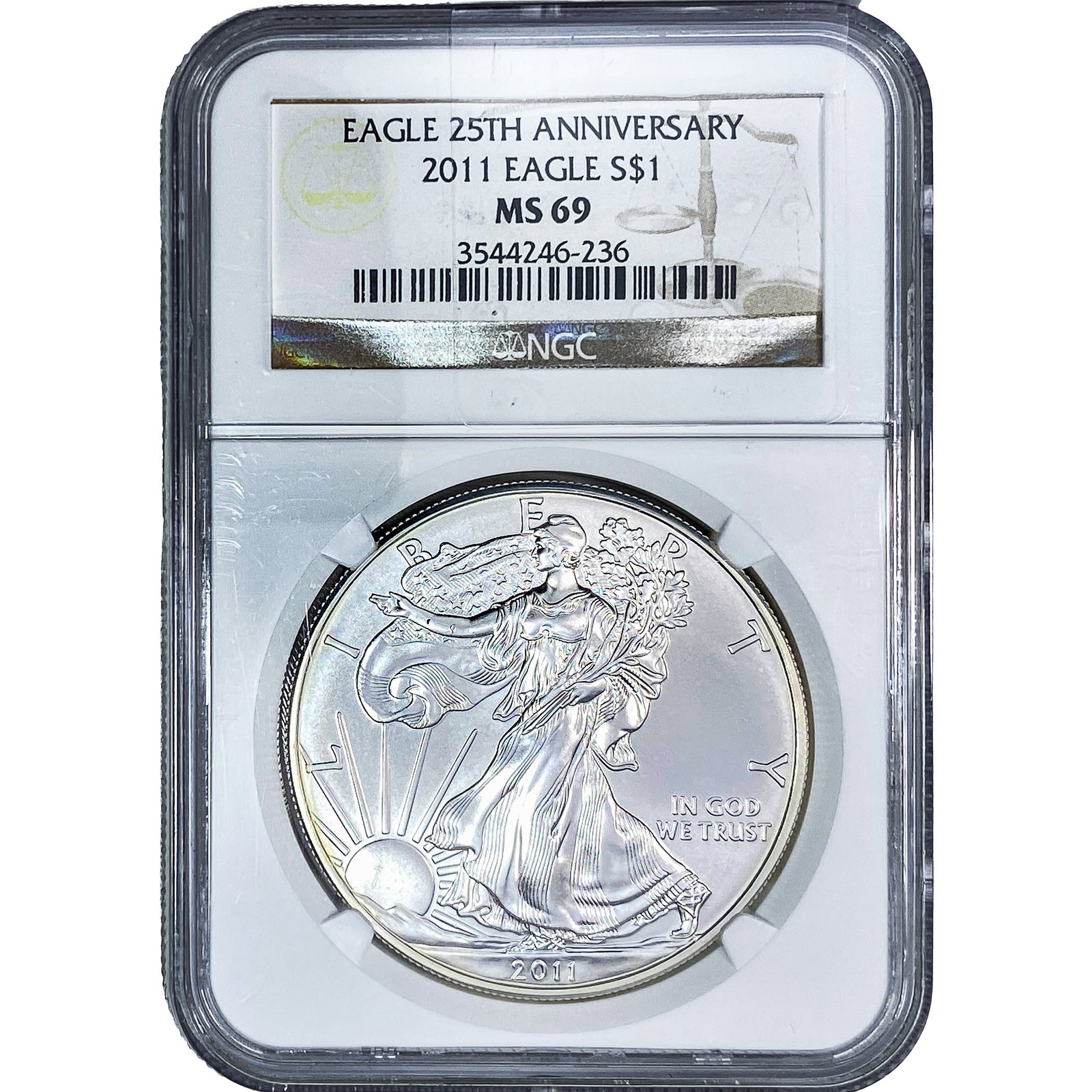 2011 Silver Eagle NGC MS69: 2011 Silver Eagle NGC MS69