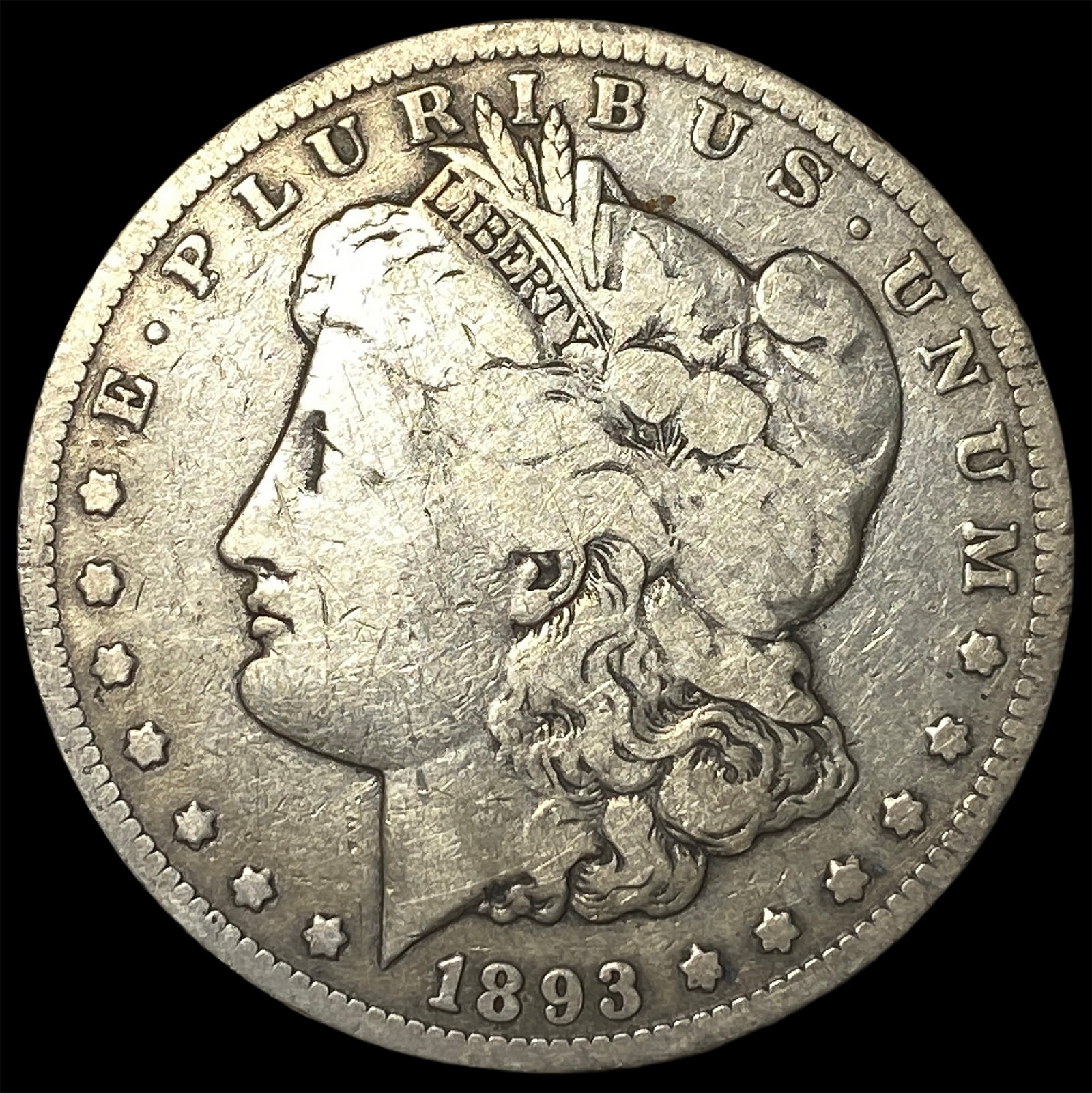 1893-CC Silver Morgan Dollar LIGHTLY CIRCULATED: 1893-CC Silver Morgan Dollar LIGHTLY CIRCULATED
