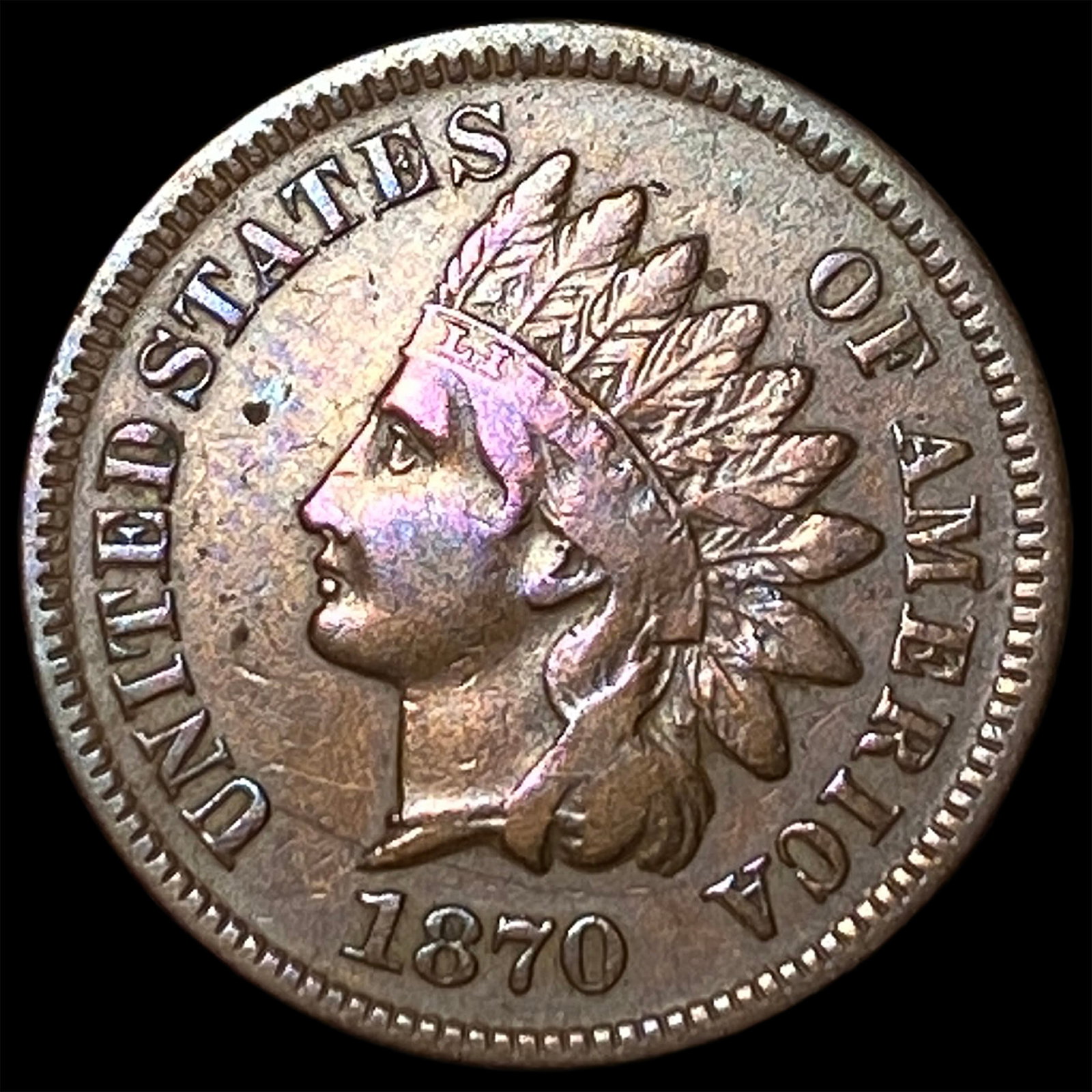 1870 Indian Head Cent CLOSELY UNCIRCULATED (1 of 2)