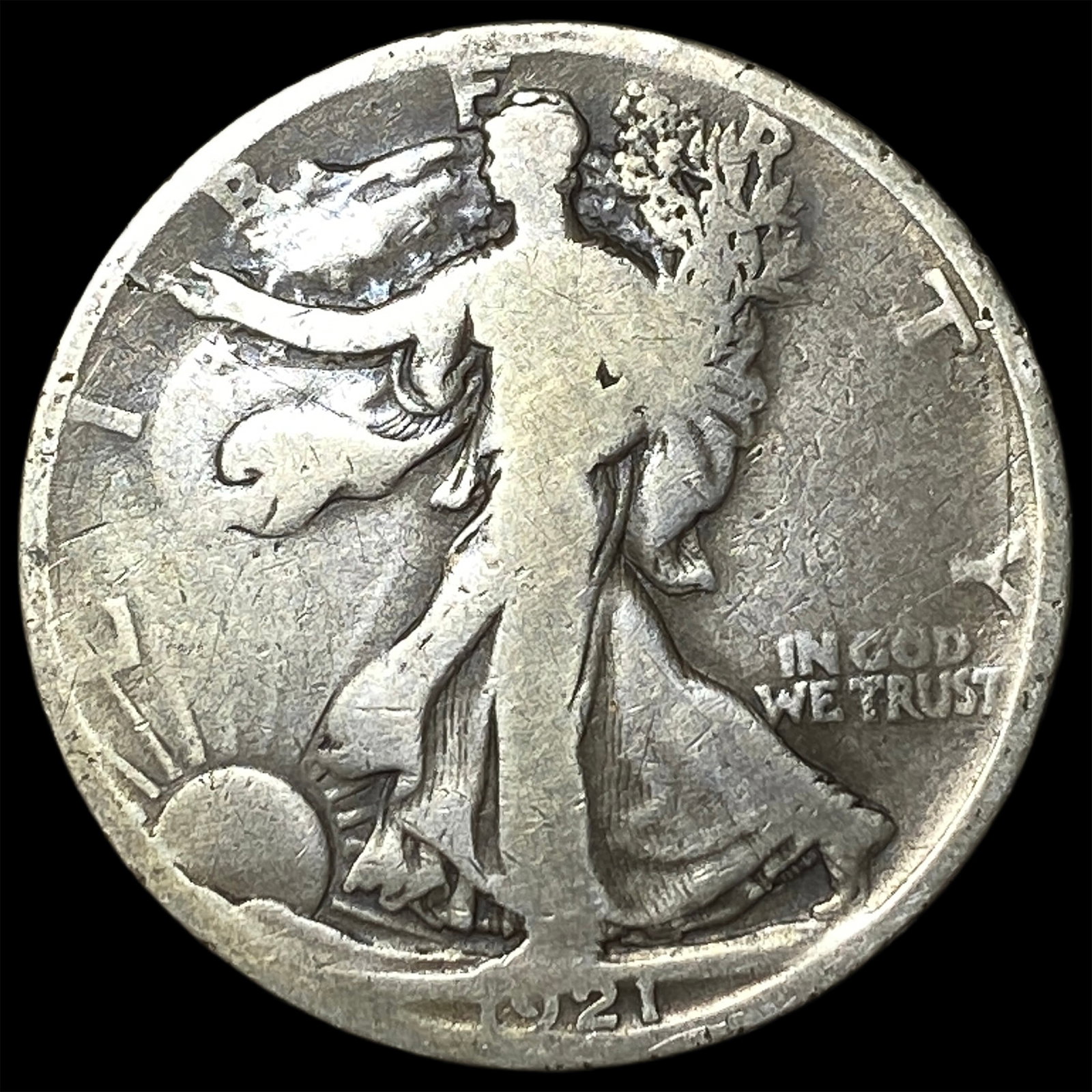 1921 Silver Half Dollar LIGHTLY CIRCULATED: 1921 Silver Half Dollar LIGHTLY CIRCULATED
