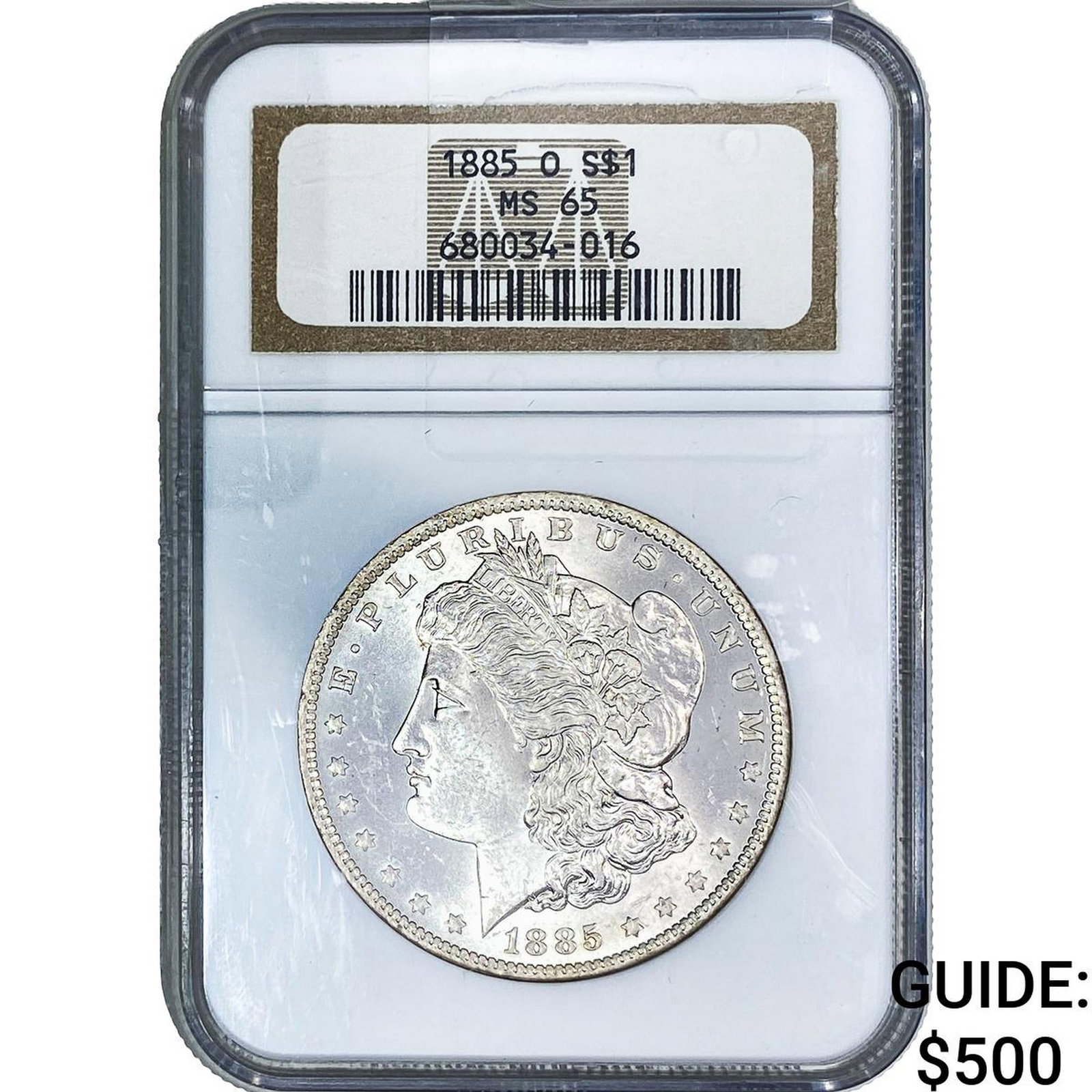 1885-O Morgan Silver Dollar NGC MS65: 1885-O Morgan Silver Dollar NGC MS65