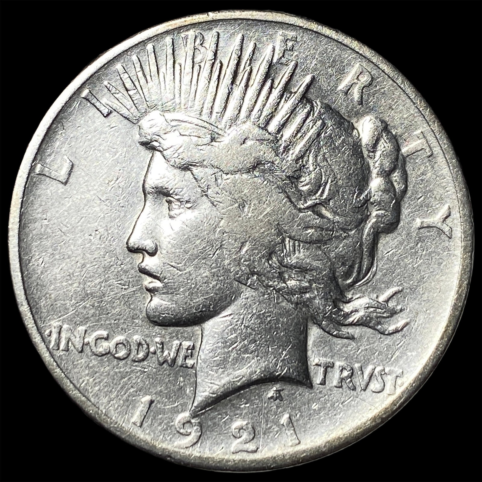 1921 Silver Peace Dollar NEARLY UNCIRCULATED (1 of 2)