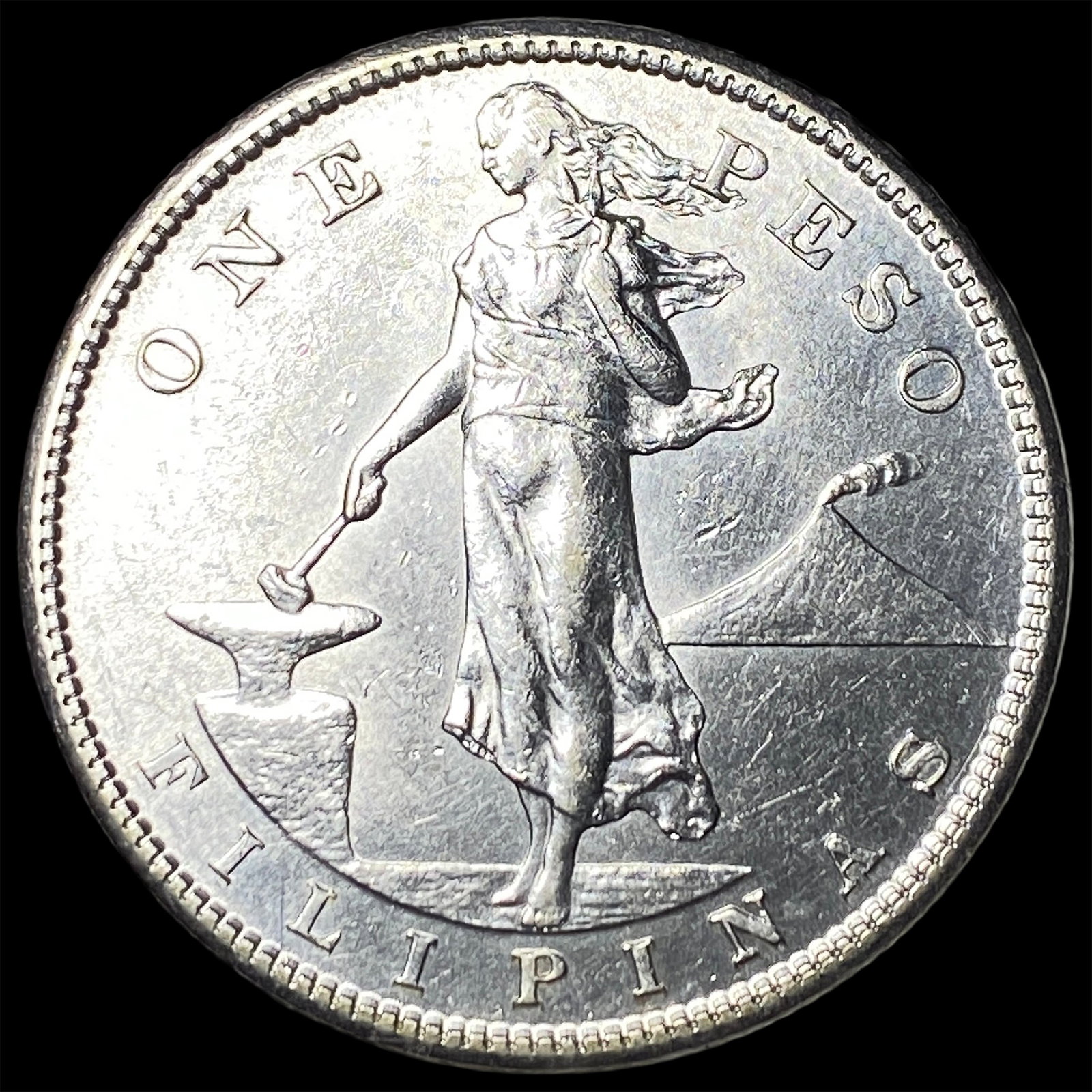 1908-S Silver Philippines One Peso GEM BU (1 of 2)