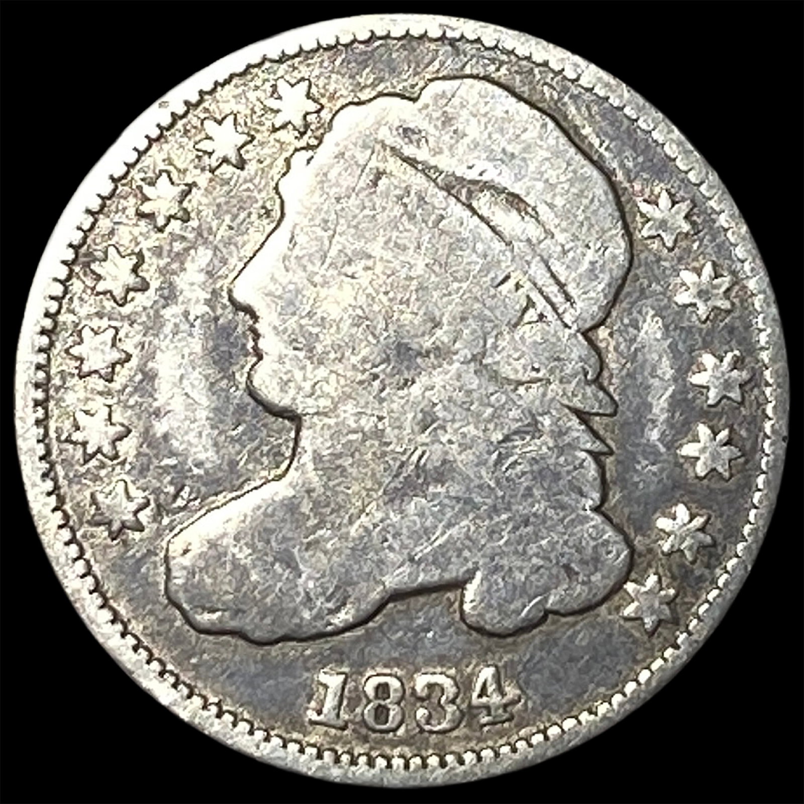 1834 Capped Bust Dime NICELY CIRCULATED (1 of 2)