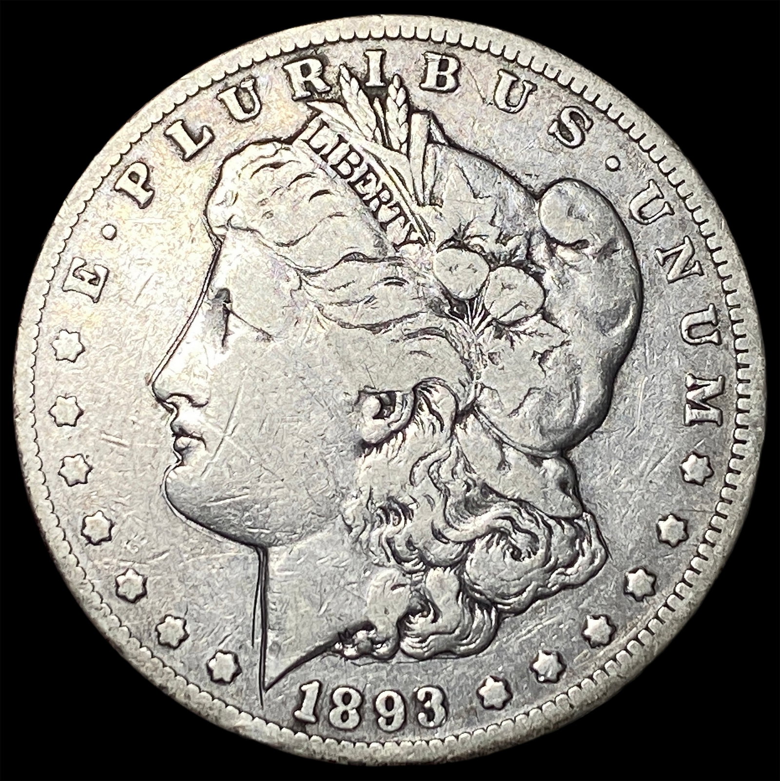 1893-CC Silver Morgan Dollar NEARLY UNCIRCULATED (1 of 2)