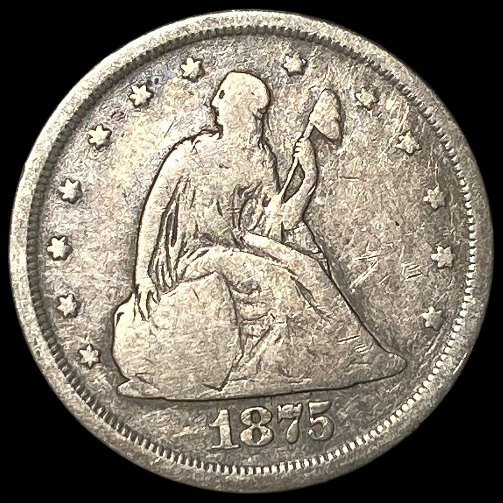 1875-S Silver Twenty Cent Piece LIGHTLY CIRCULATED (1 of 2)