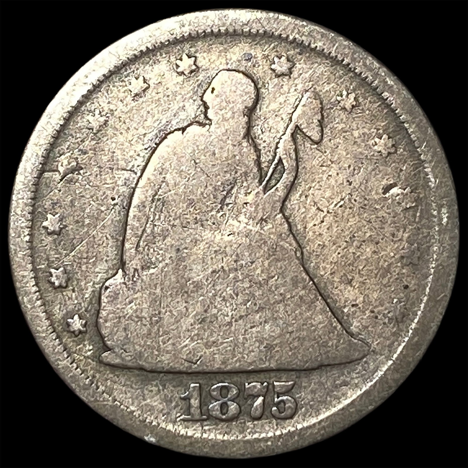 1875-S Silver Twenty Cent Piece LIGHTLY CIRCULATED (1 of 2)