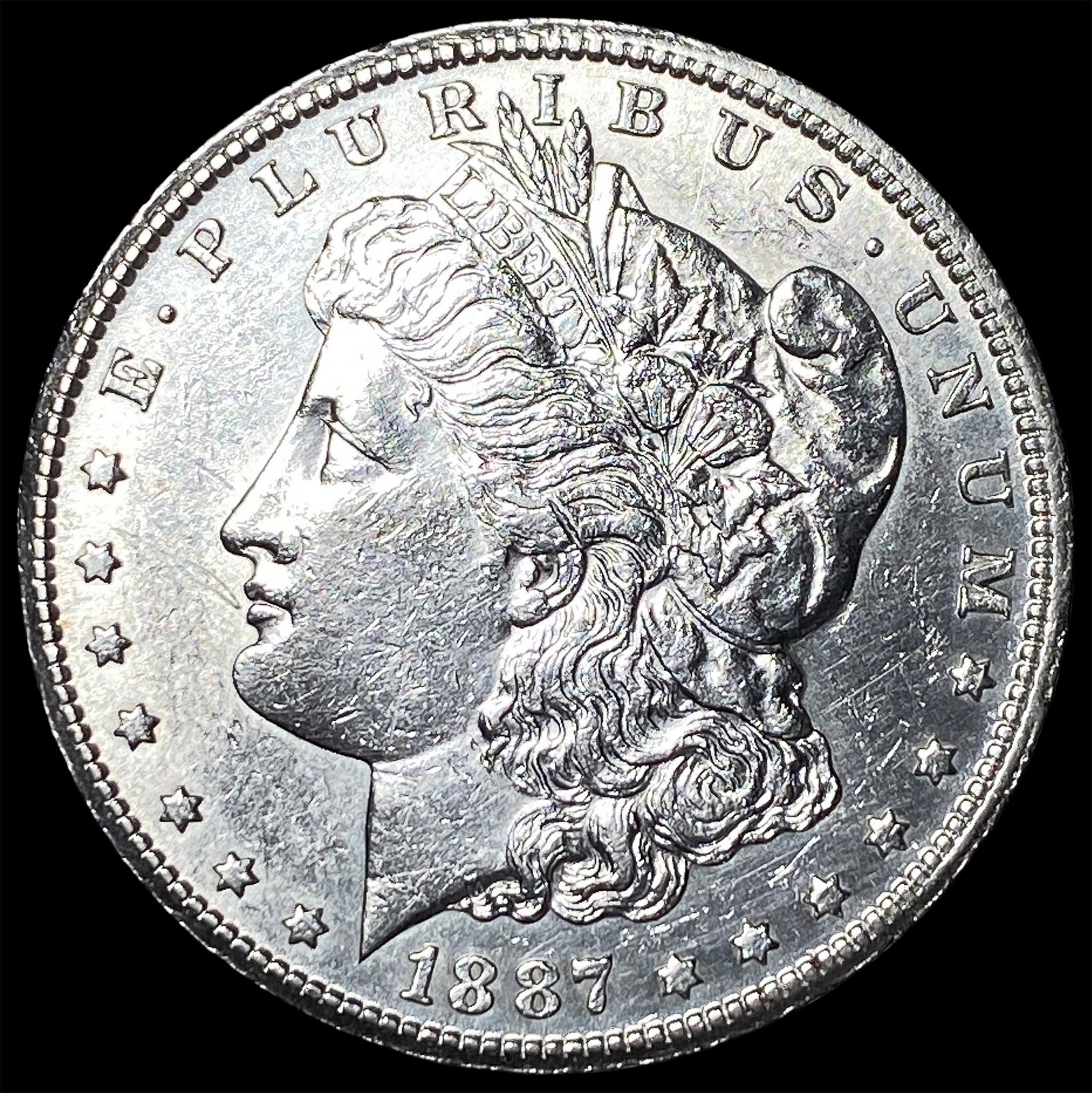 1887-S Silver Morgan Dollar CHOICE BU (1 of 2)