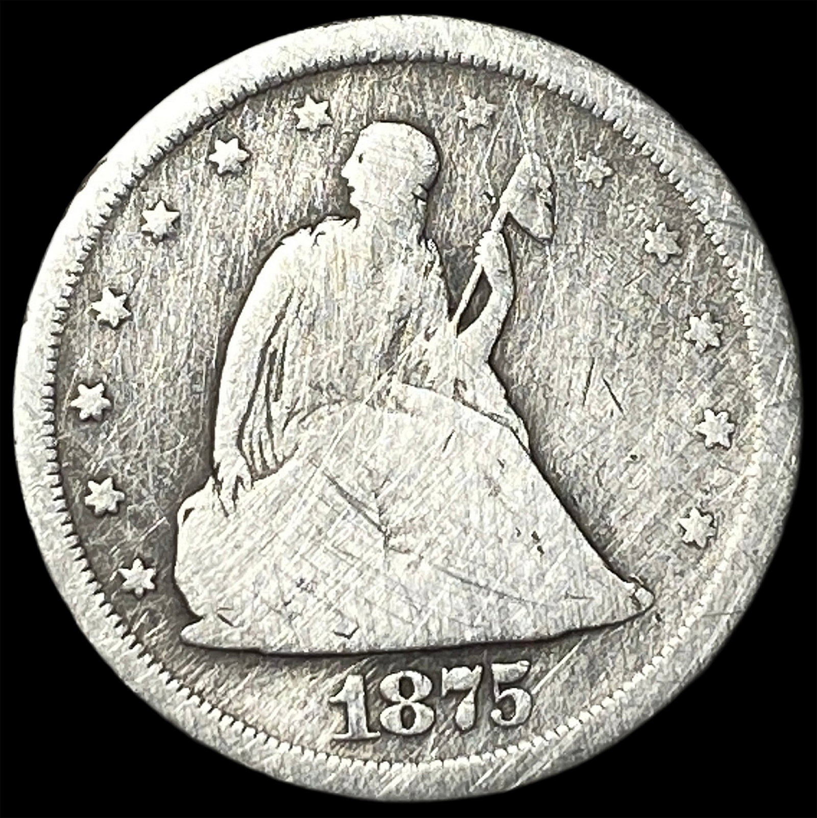 1875-S Silver Twenty Cents Piece LIGHTLY CIRCULATED (1 of 2)