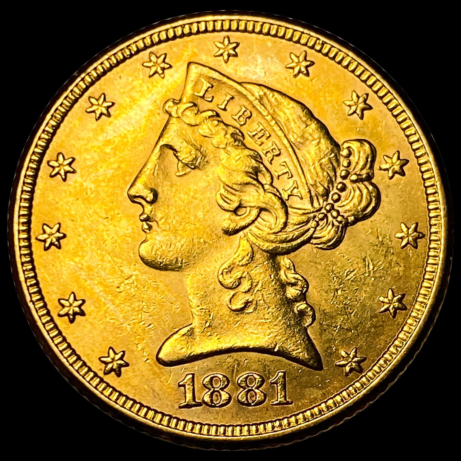 1881 $5 Gold Half Eagle: 1881 $5 Gold Half Eagle