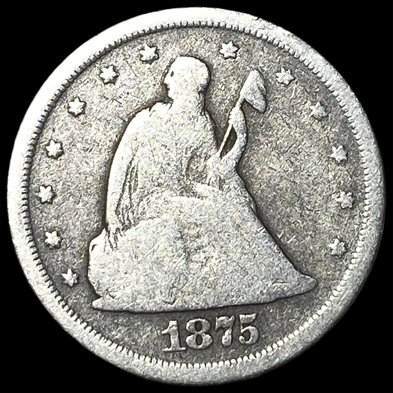 1875-S Silver Twenty Cent Piece LIGHTLY CIRCULATED (1 of 2)