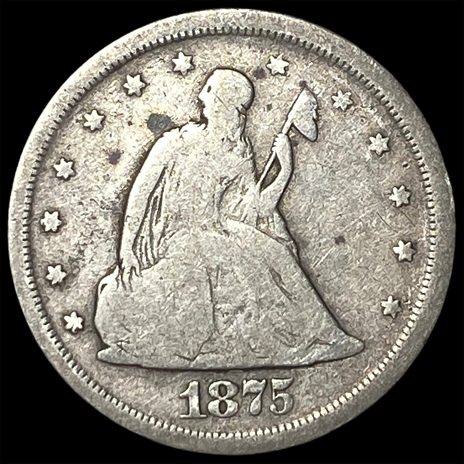 1875-S Silver Twenty Cent Piece LIGHTLY CIRCULATED (1 of 2)